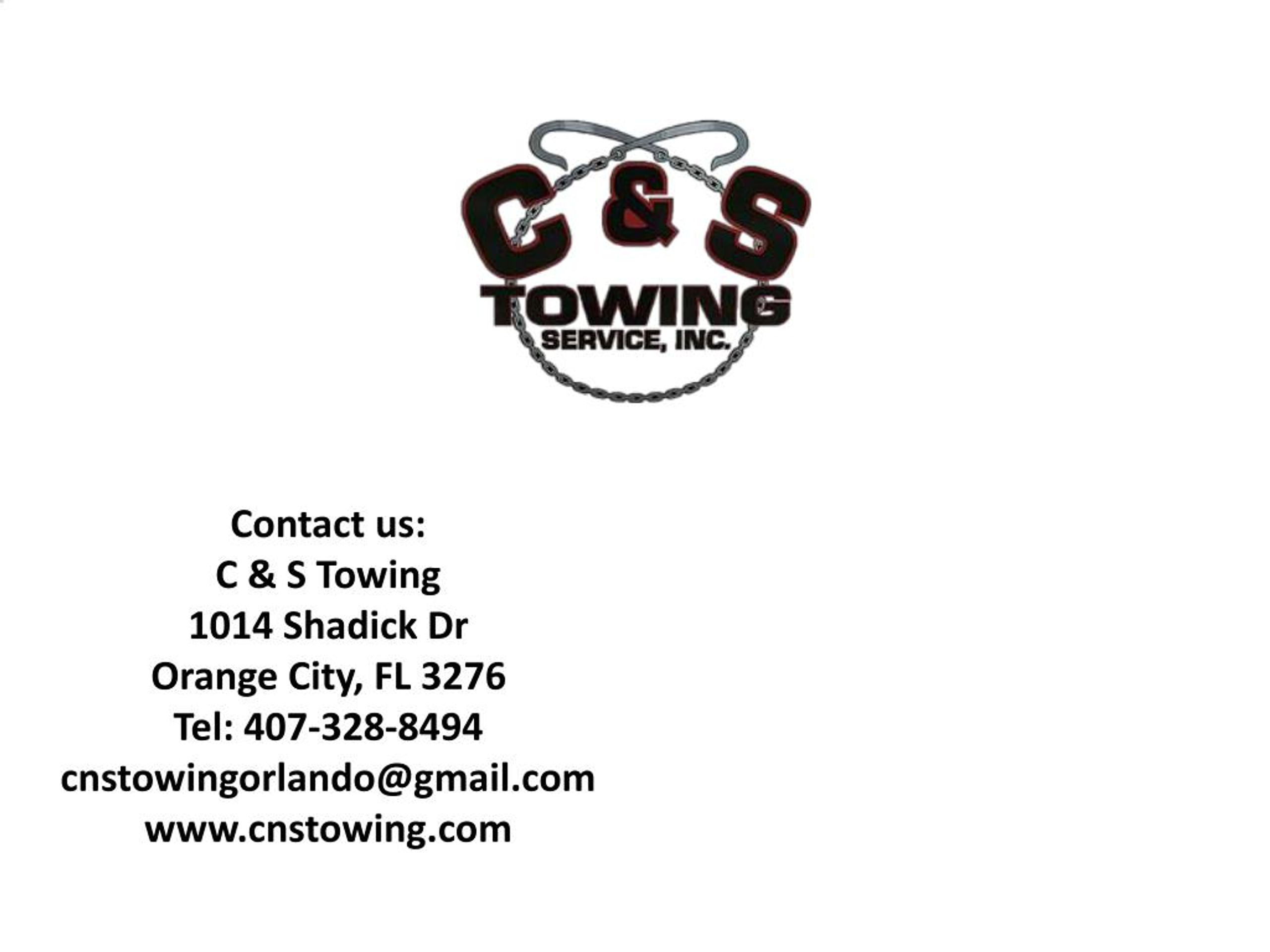 PPT Quality Towing Services Volusia & Seminole County C&S Towing