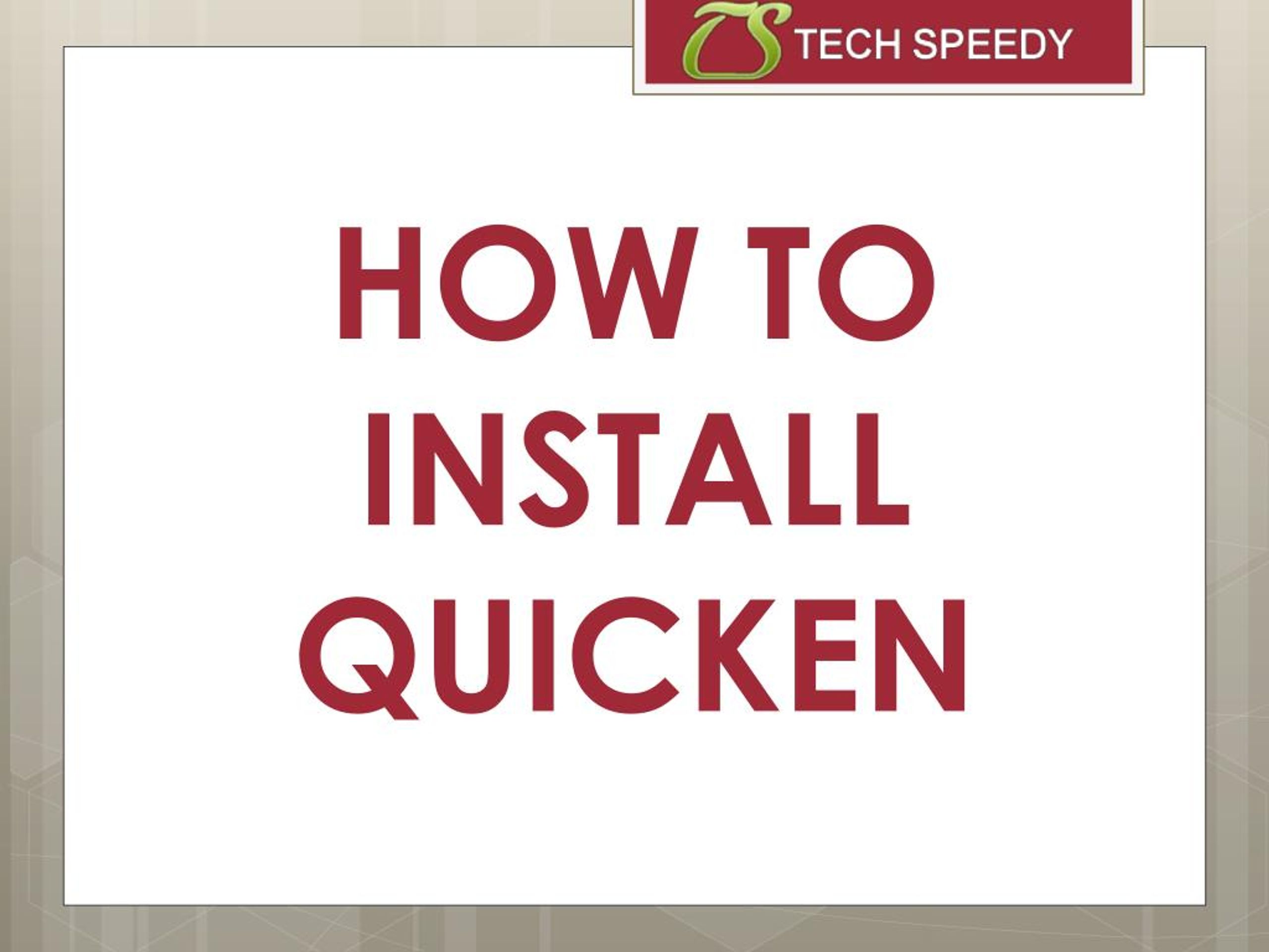 PPT How to Install quicken PowerPoint Presentation, free download