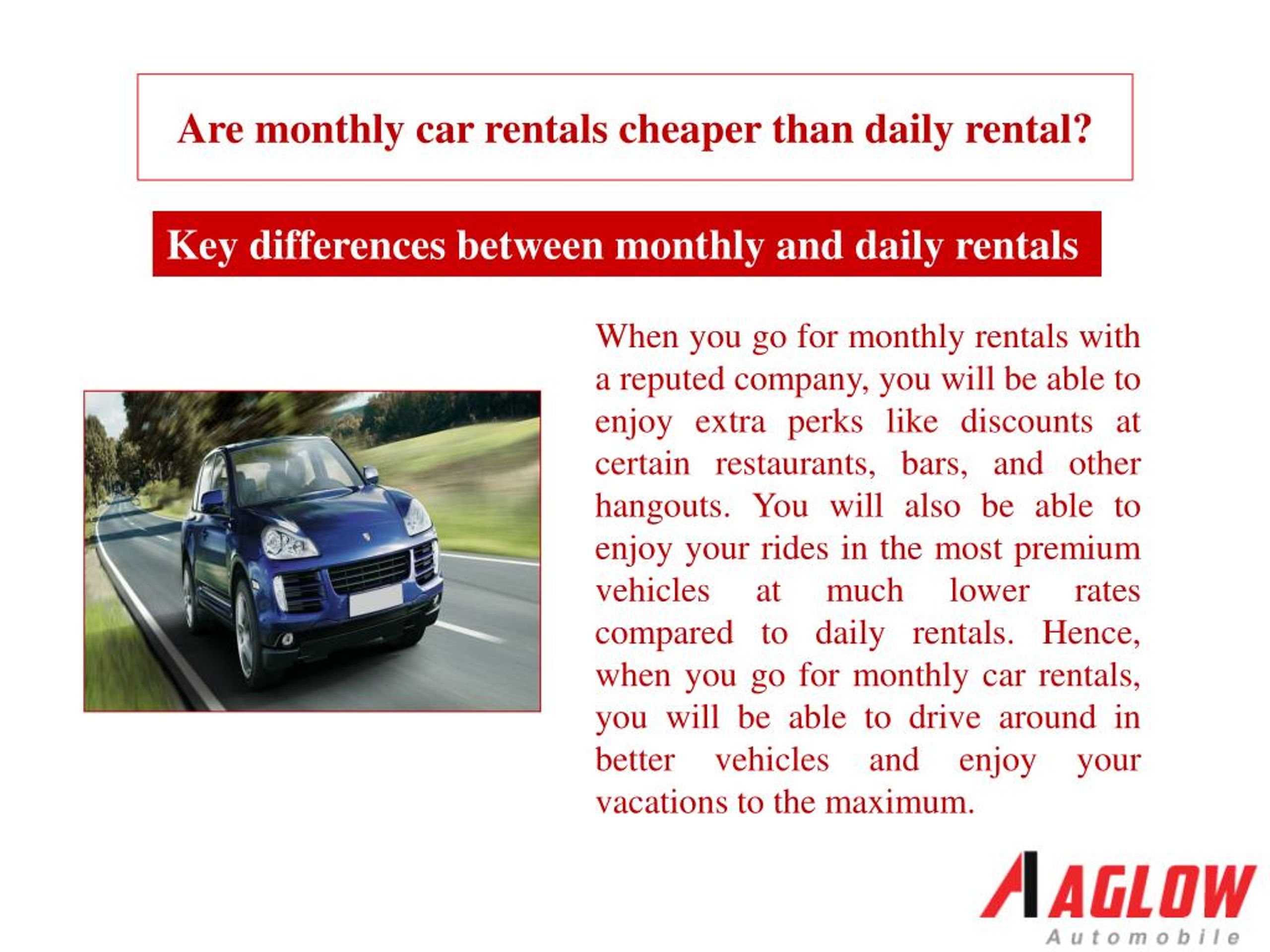 PPT Are monthly car rentals cheaper than daily rental? PowerPoint