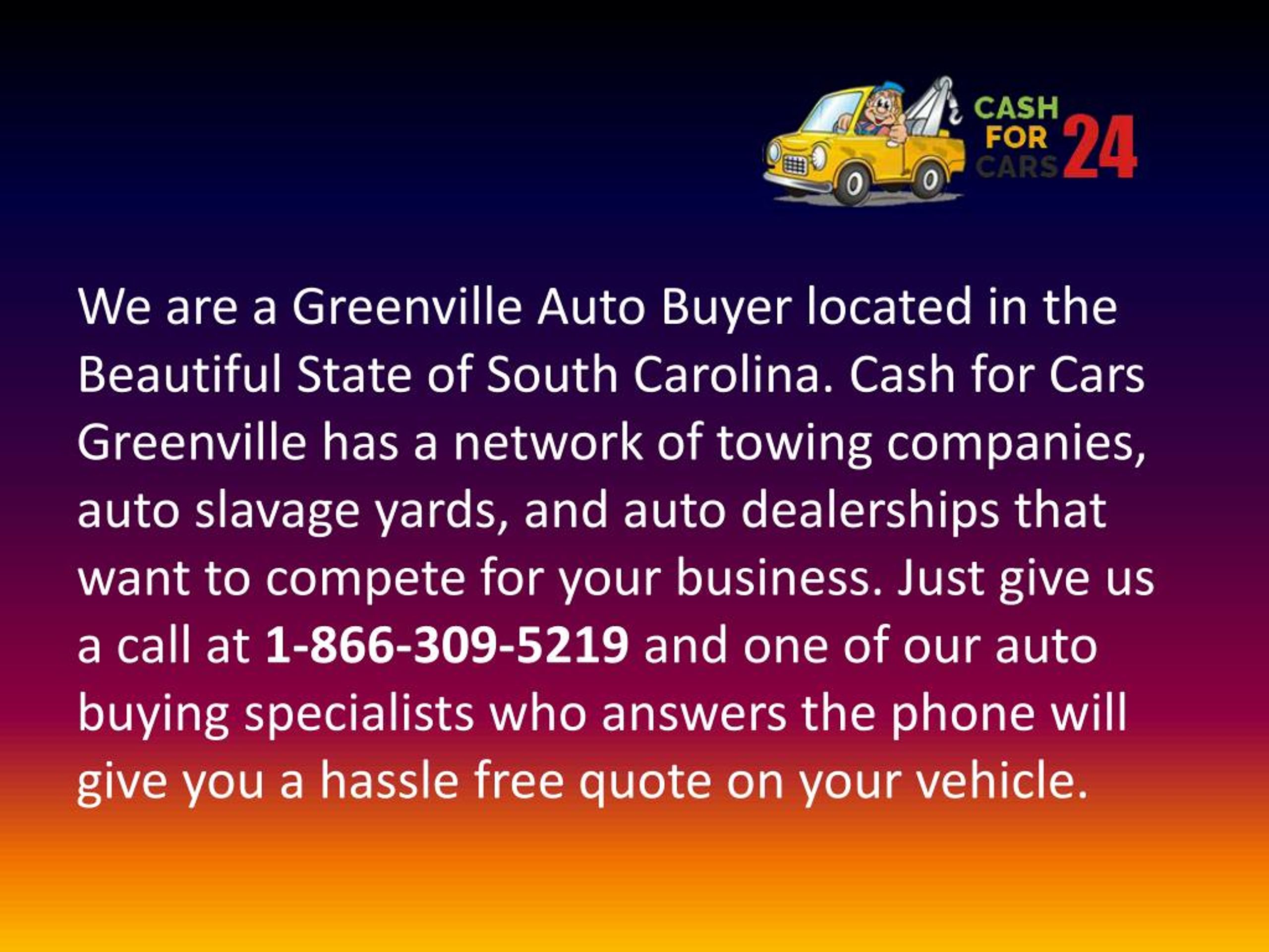 PPT Cash for Cars Greenville Sell My Car Greenville PowerPoint