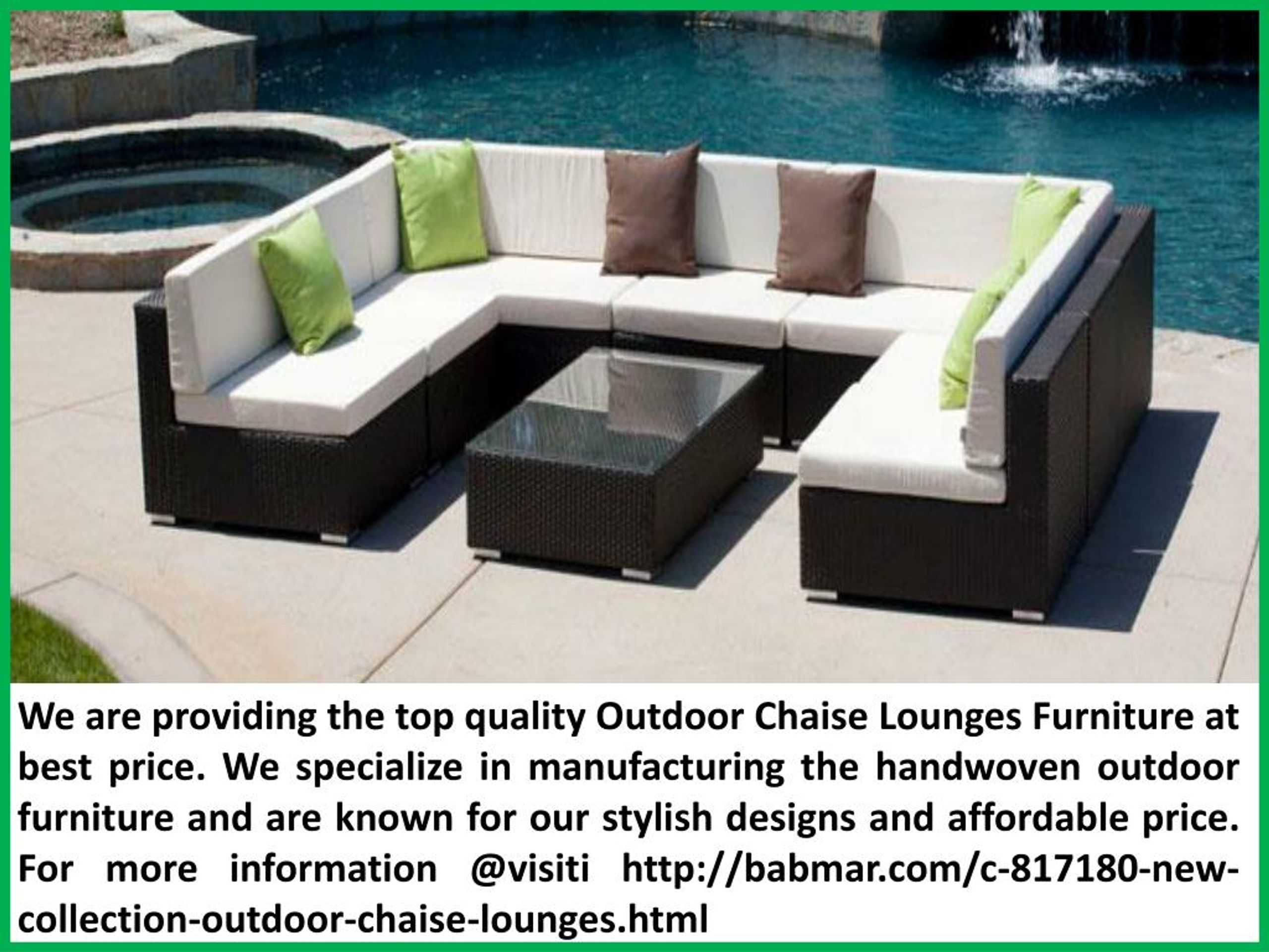 PPT Benefits of Quality Outdoor Chaise Lounges Furniture at Best