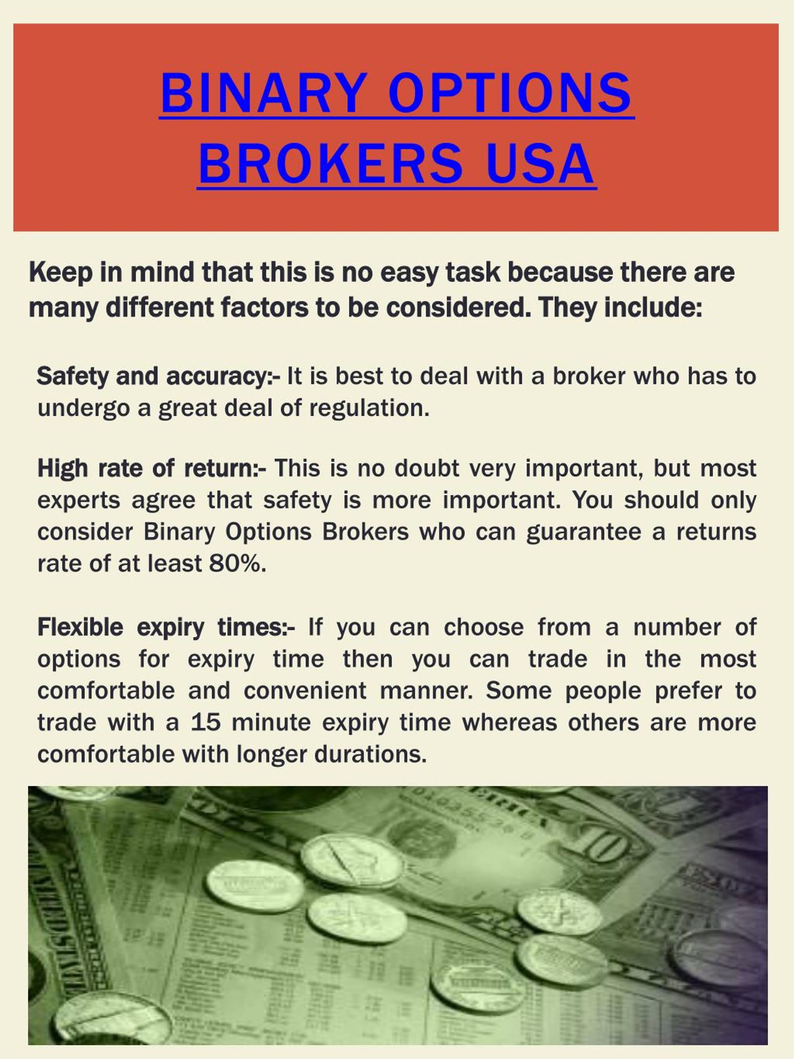 Brokers for US Traders Binary Trading