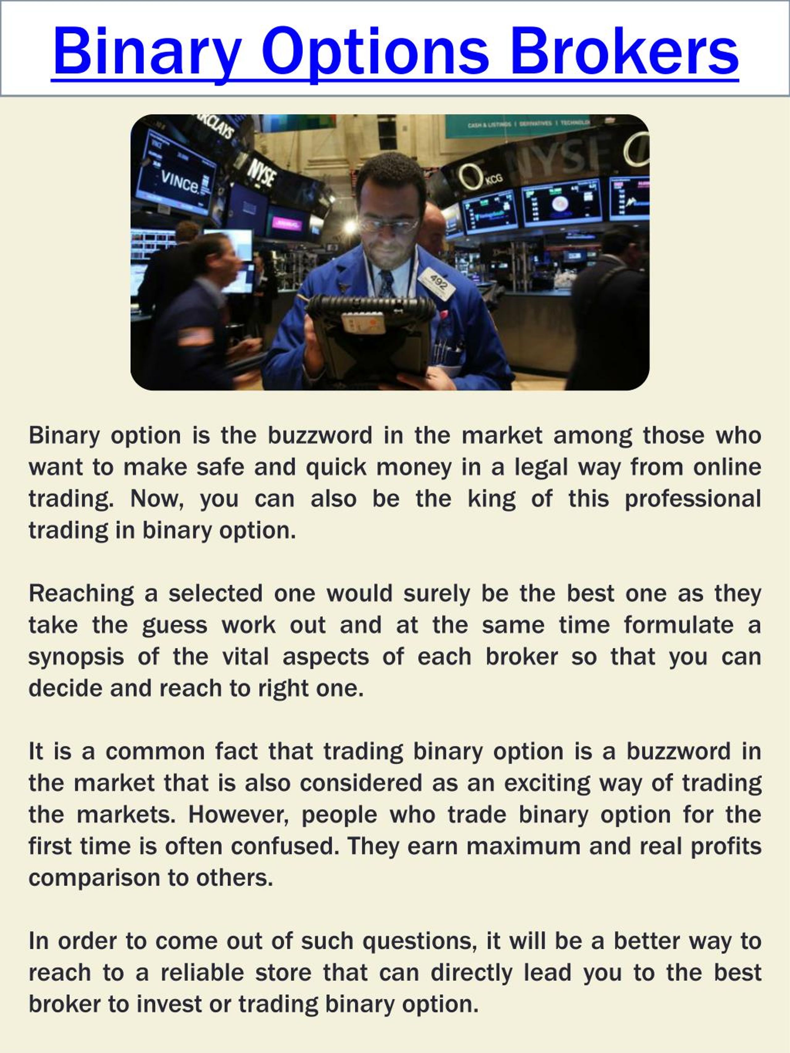 Binary Options USA 2022's Best Trading Brokers Expert.