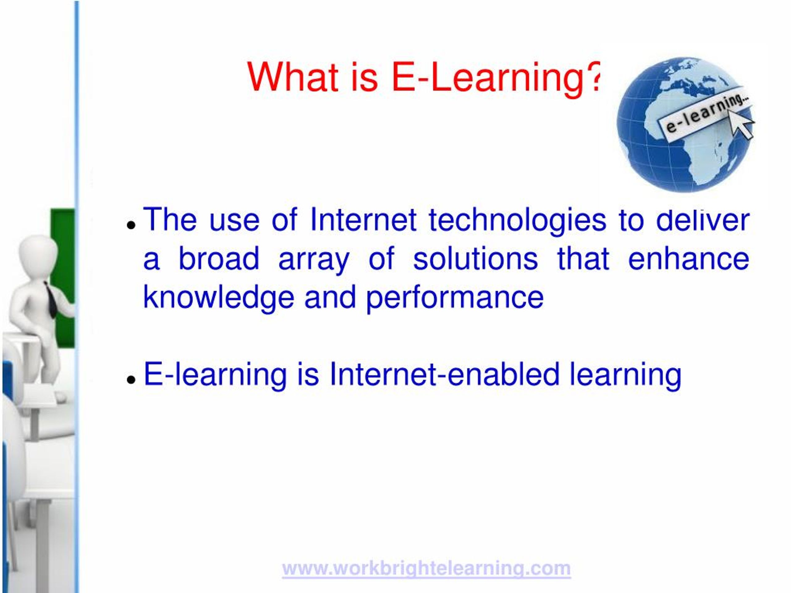 PPT Overview of E Learning Work Bright PowerPoint Presentation