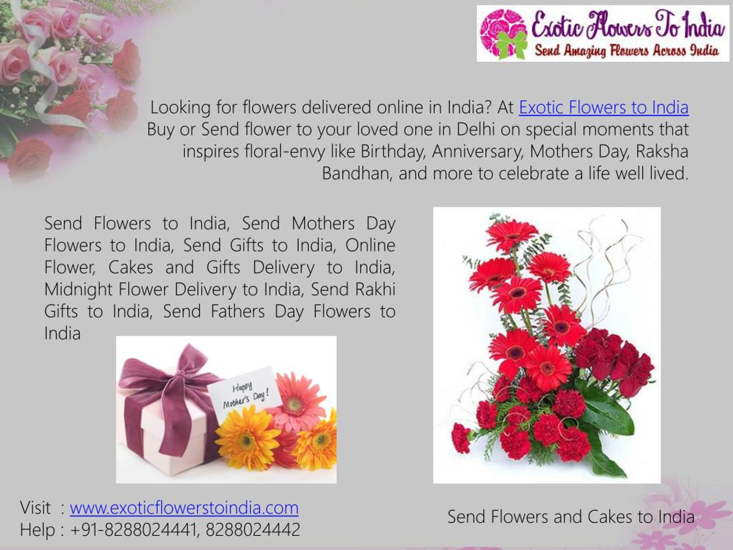 PPT Send Online Flowers to India PowerPoint Presentation, free