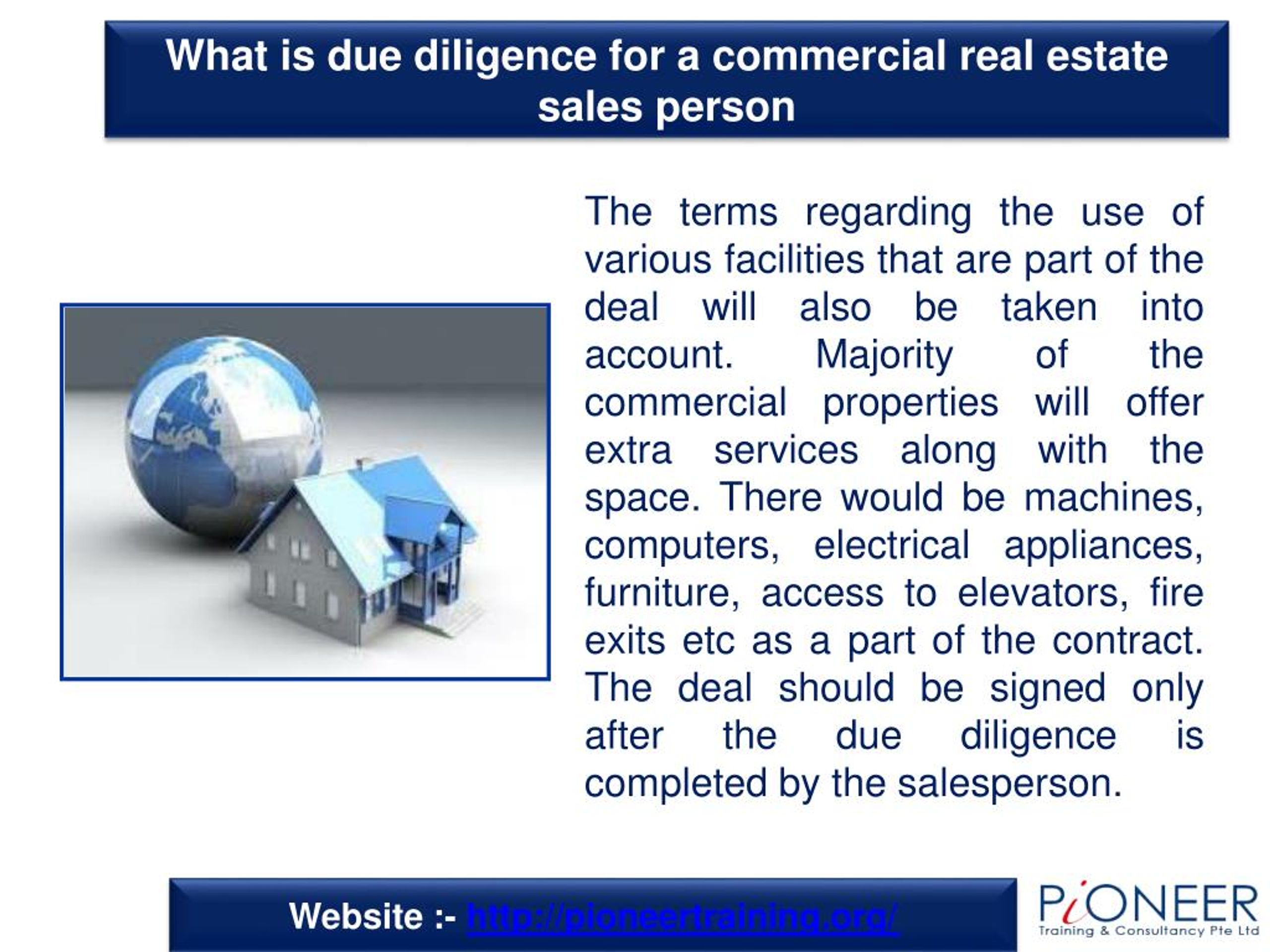 PPT What is due diligence for a commercial real estate sales per
