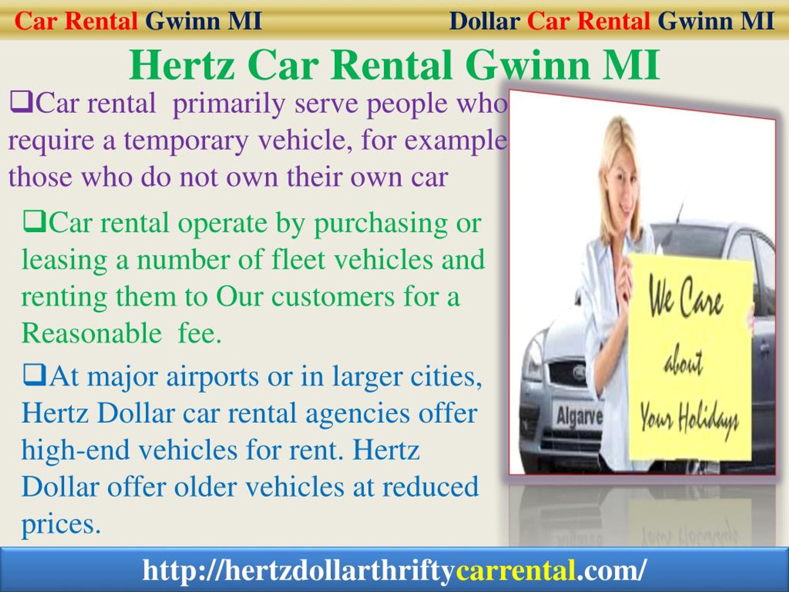PPT Hertz, Thrifty, Dollar Car Rental Gwinn MI PowerPoint Presentation ID7147415