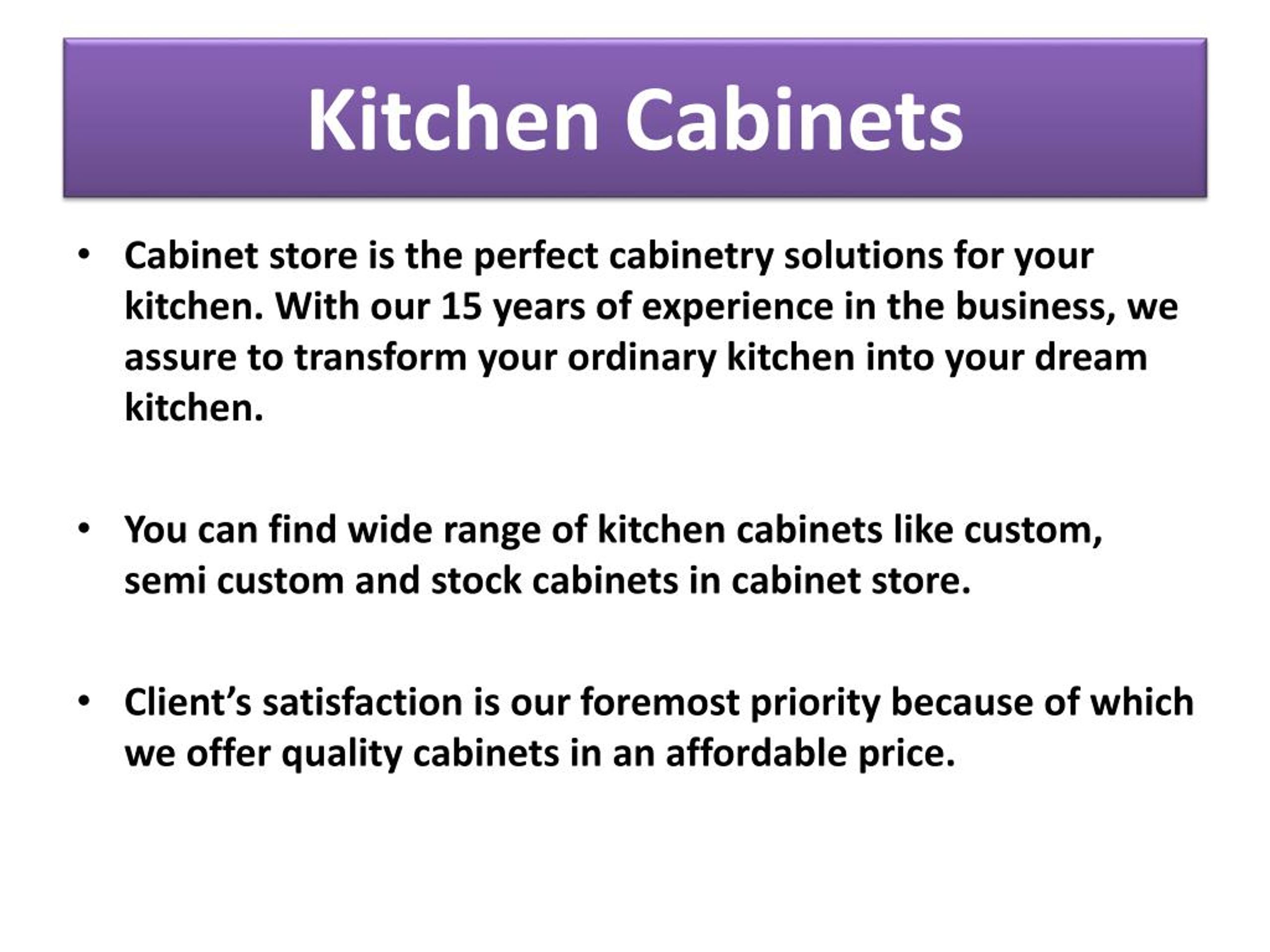PPT Kitchen Store in Chicago PowerPoint Presentation, free