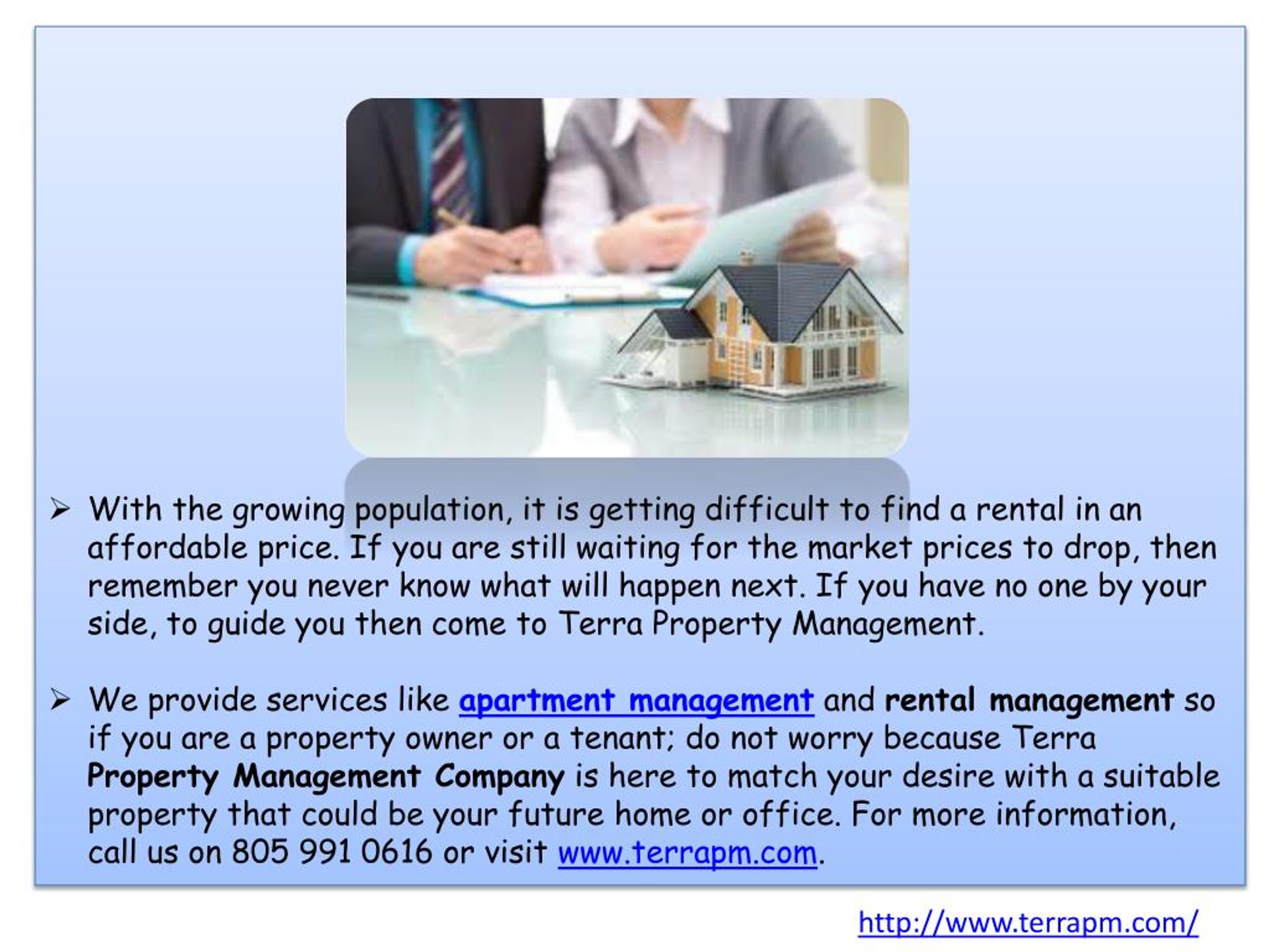 PPT A Property Management Company PowerPoint Presentation, free