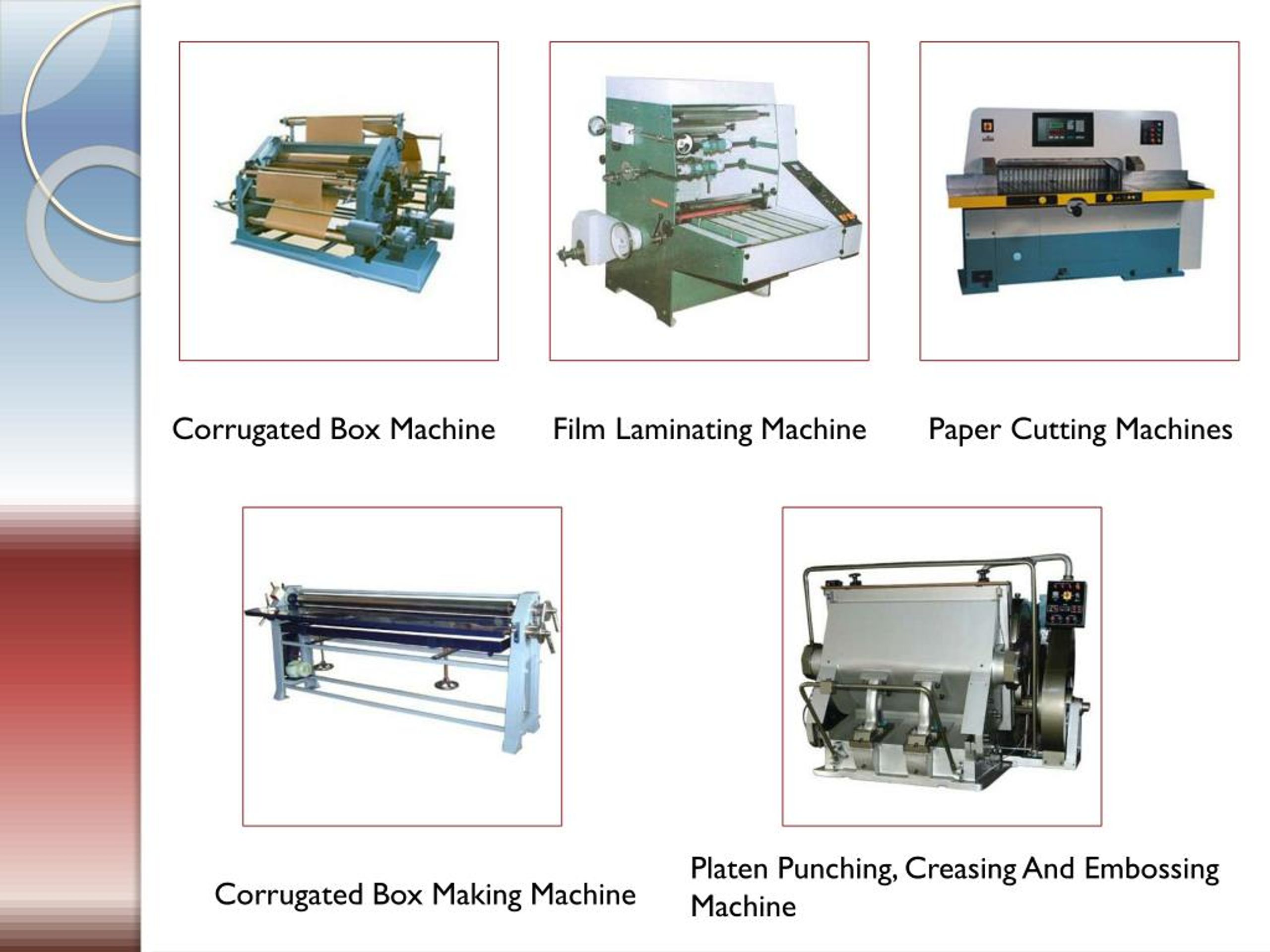 PPT Corrugated Machine Manufacturers Corrugated Machinery Supp