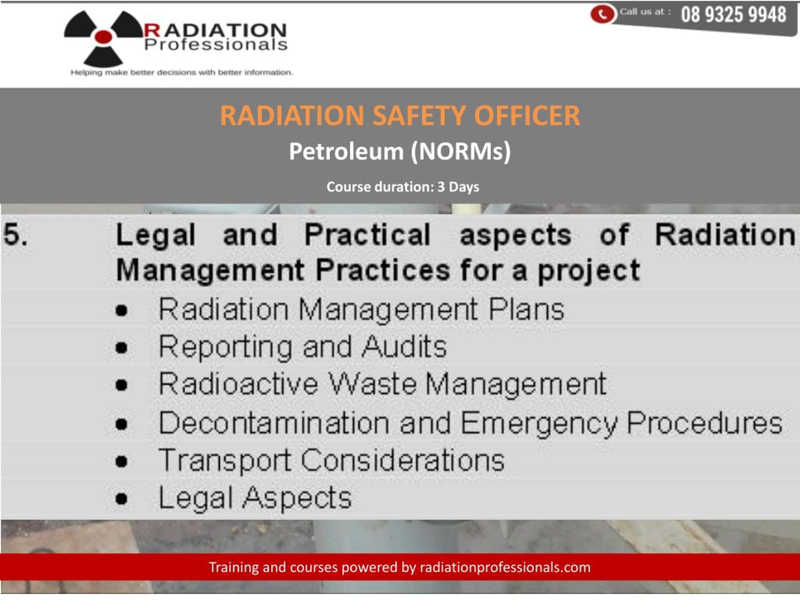 PPT Radiation safety officer training petroleum (norms) 3 day
