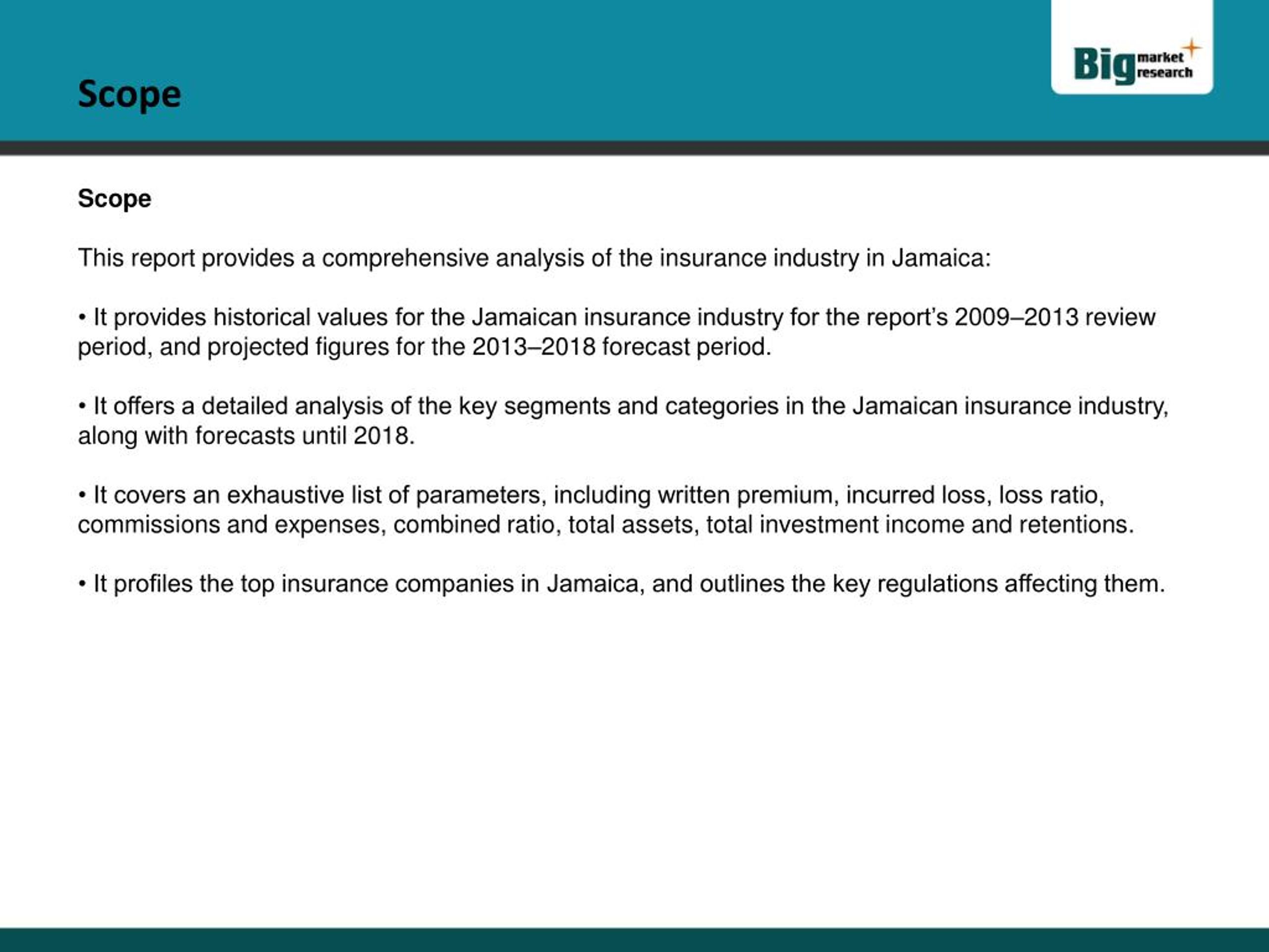 PPT Jamaica Insurance Industry to 2018 PowerPoint Presentation, free