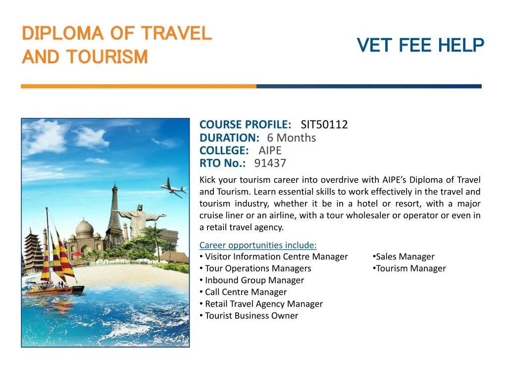 PPT Diploma of Travel and Tourism Course Online Australia with O PowerPoint Presentation ID