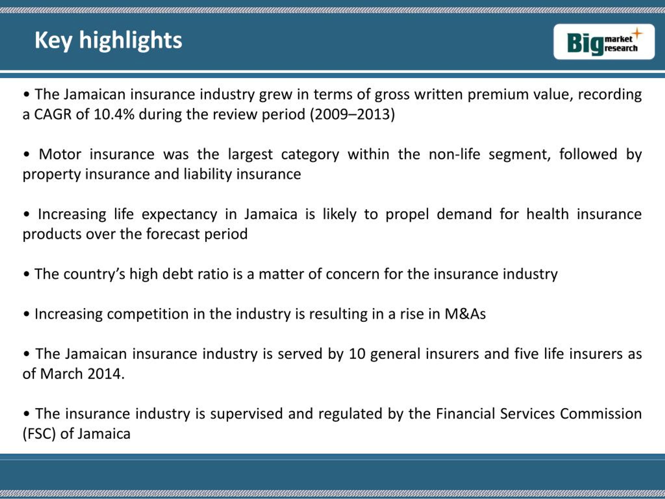 PPT The Insurance Industry in Jamaica Key Trends, Opportunities