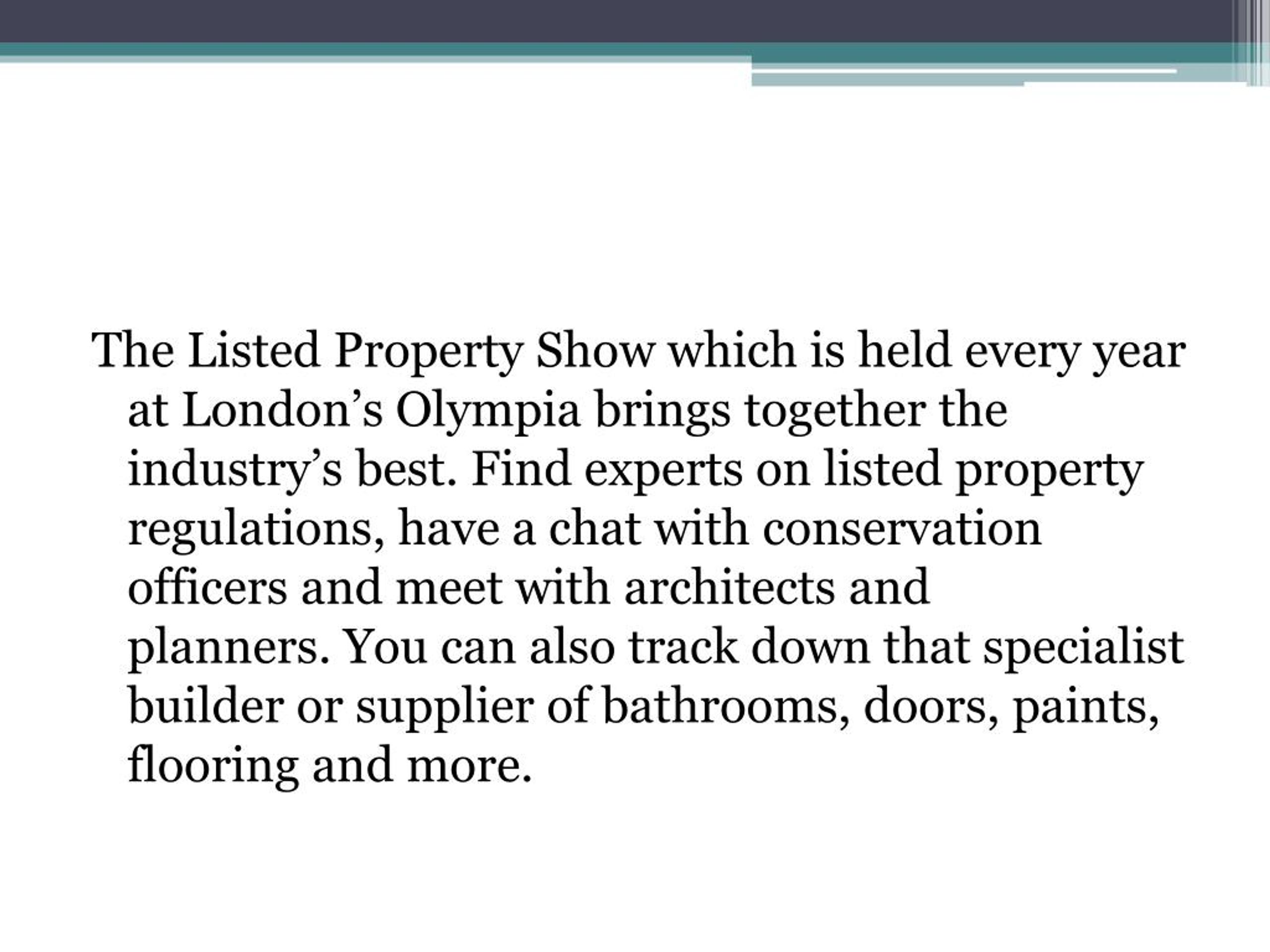 PPT LISTED PROPERTY OWNERS CLUB PowerPoint Presentation, free