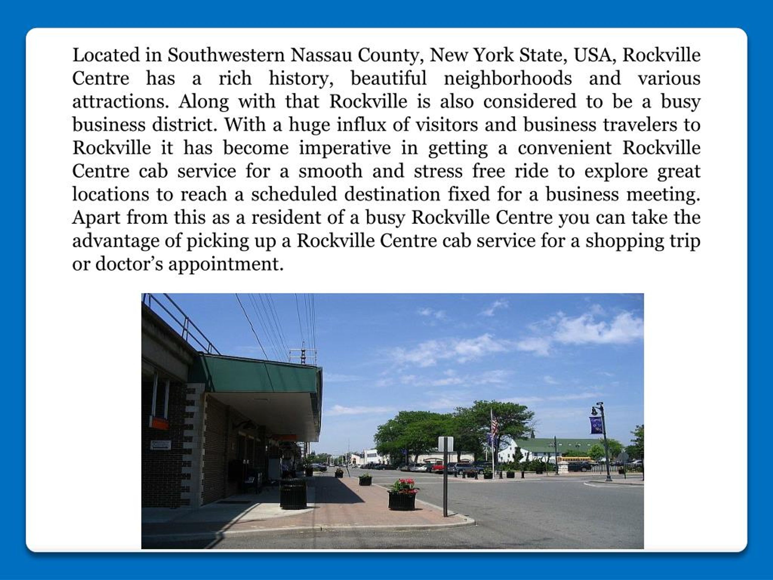 PPT Rockville Centre Cab Service PowerPoint Presentation, free