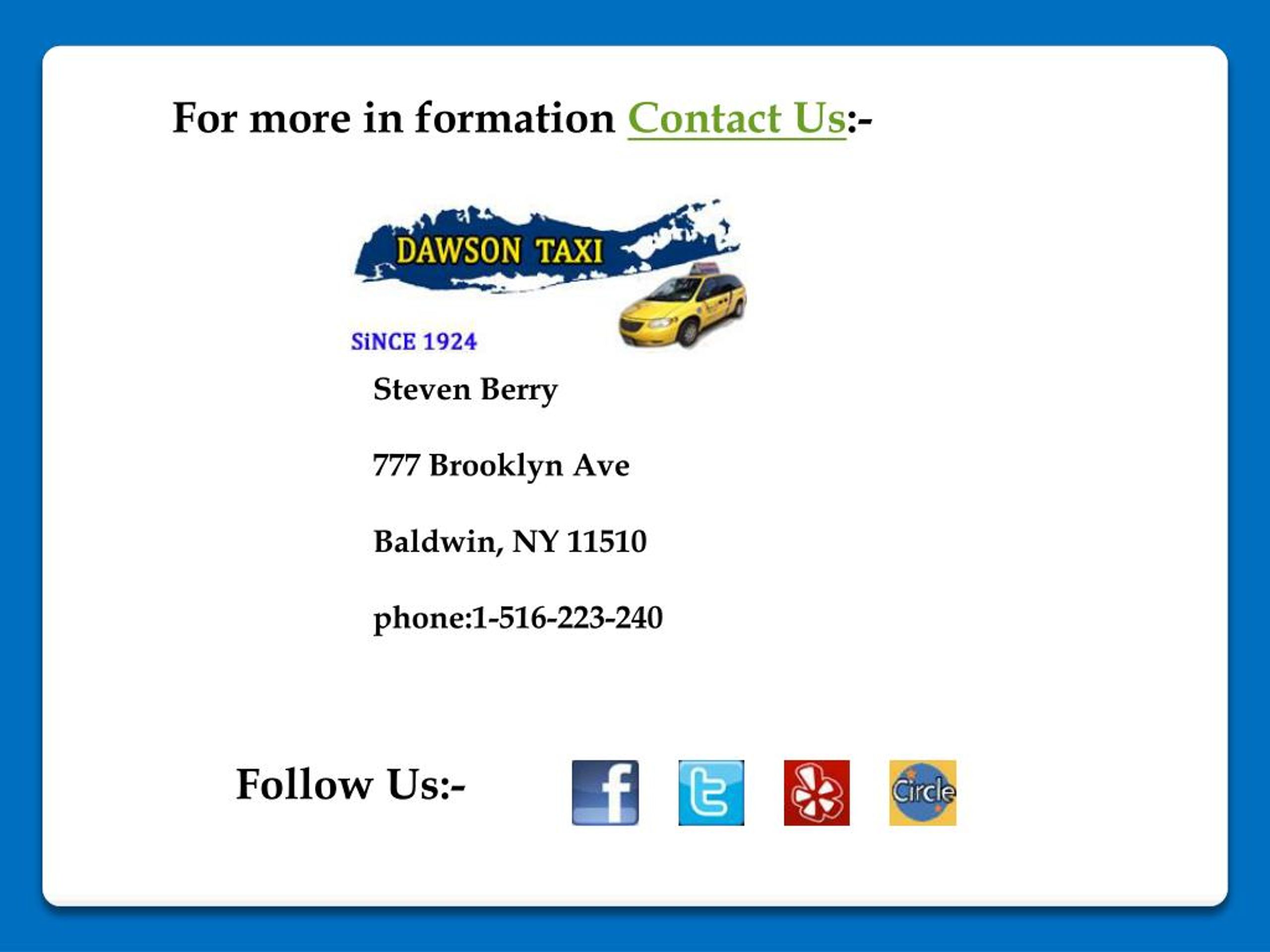 PPT Rockville Centre Cab Service PowerPoint Presentation, free
