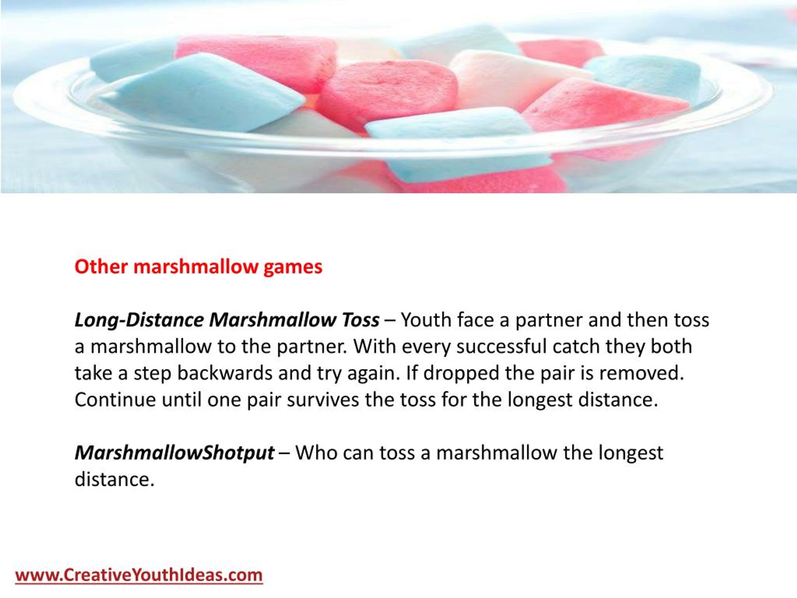 PPT Youth Devotional Marshmallow Games PowerPoint Presentation