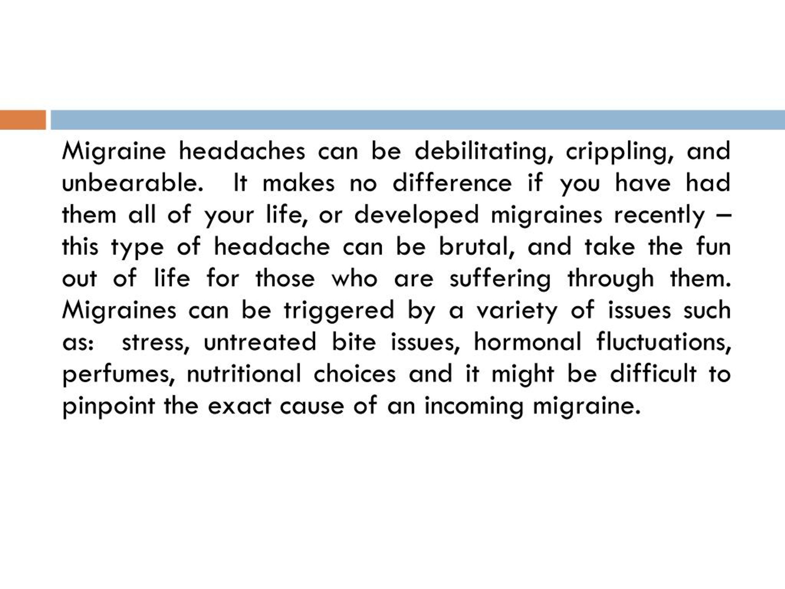 PPT Cure Your Migraines at Dr. Ron Perkins Orthodontics Dallas