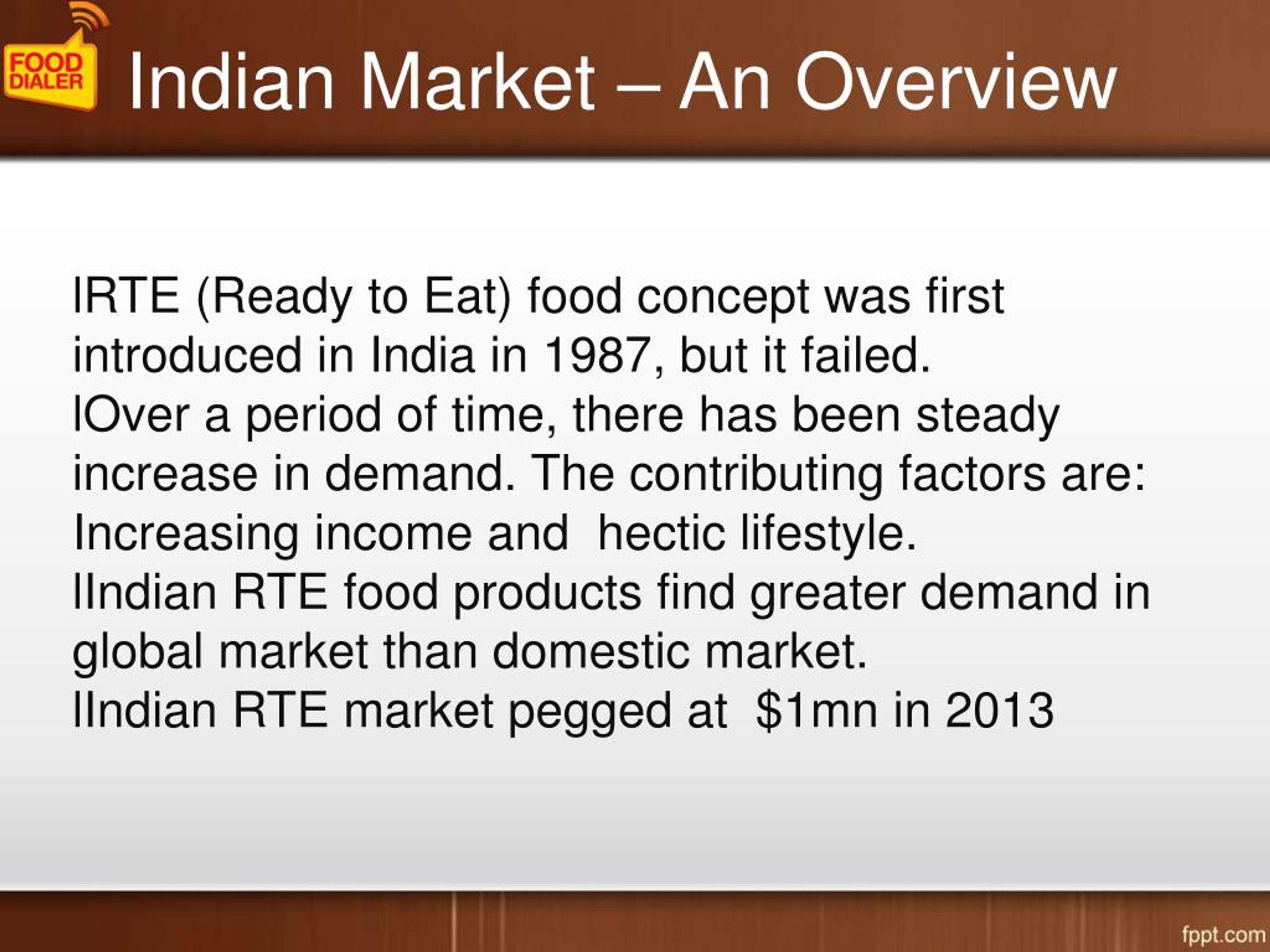 PPT Food Industry india PowerPoint Presentation, free download ID