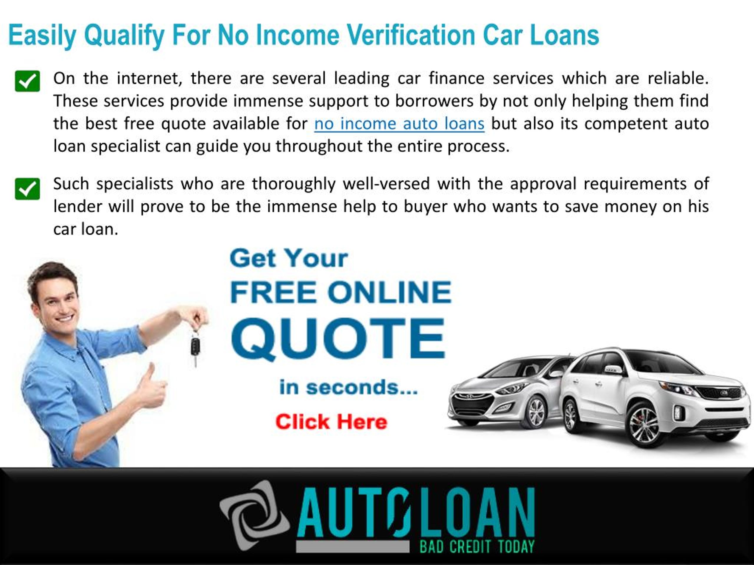 PPT No Verification Auto Loans PowerPoint Presentation, free