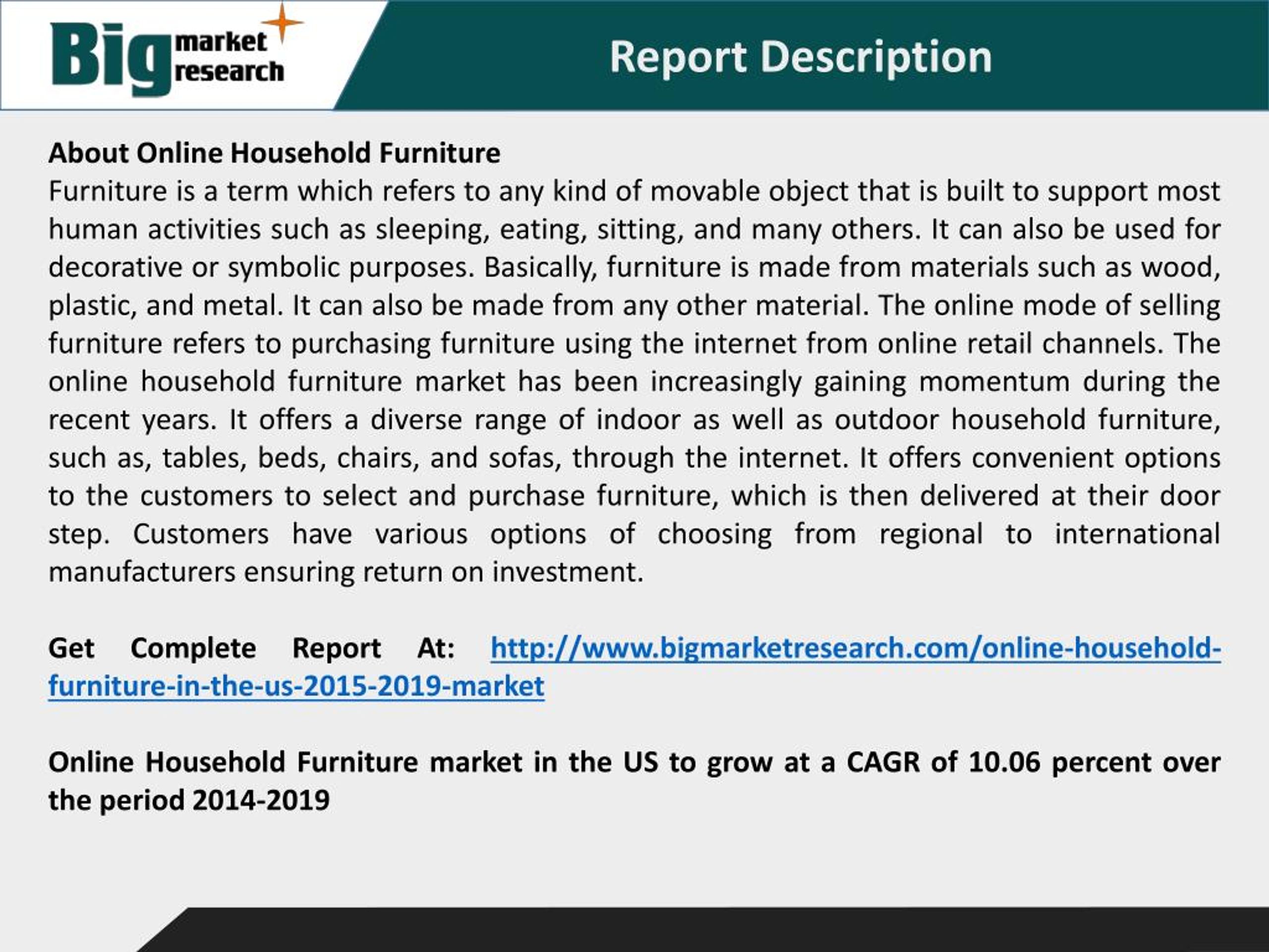 PPT Online Household Furniture Market in the US2019 PowerPoint