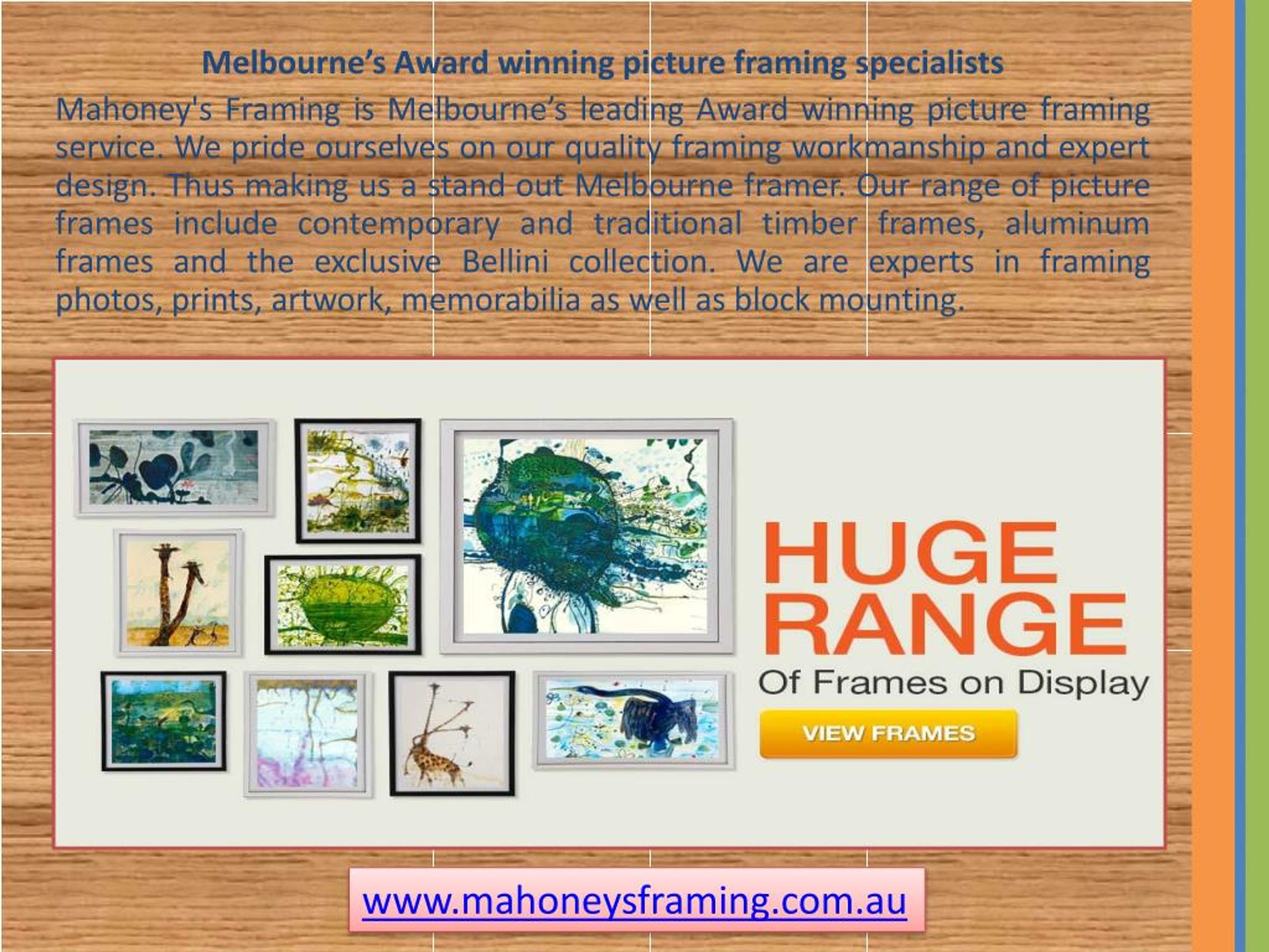 PPT Picture Framing Melbourne PowerPoint Presentation, free download