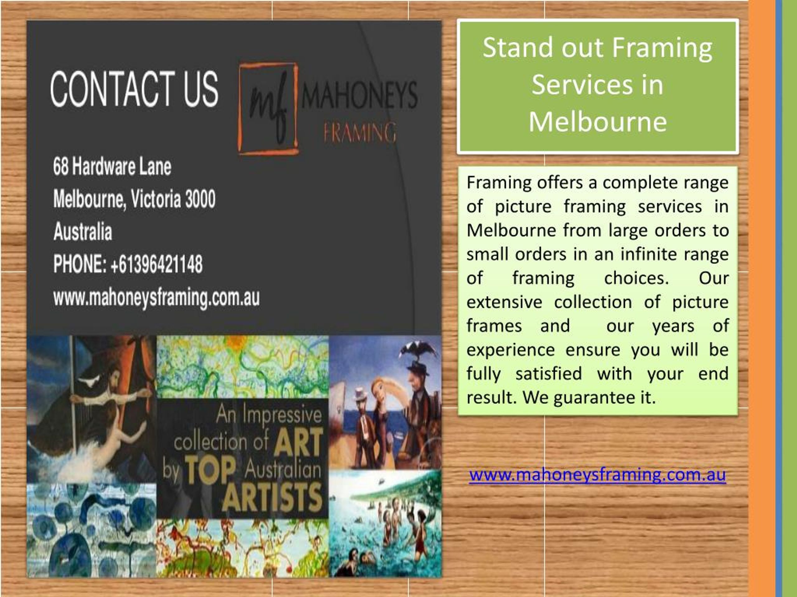 PPT Picture Framing Melbourne PowerPoint Presentation, free download