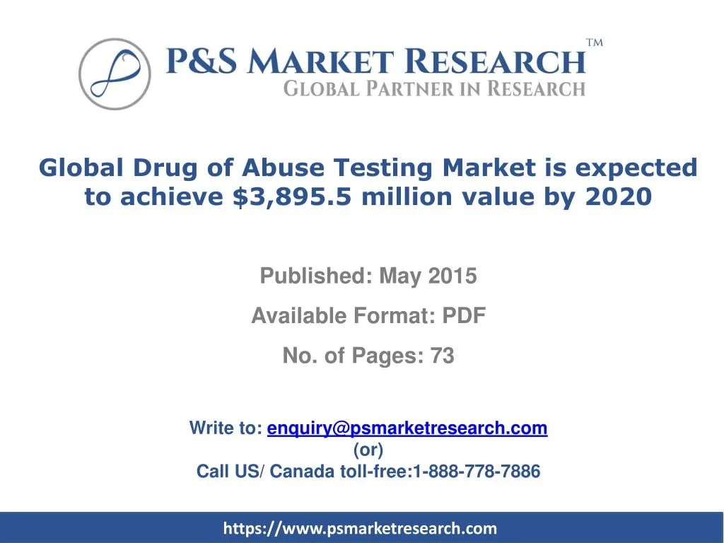 PPT Drug of Abuse Testing Market forecasts to 2020 PowerPoint