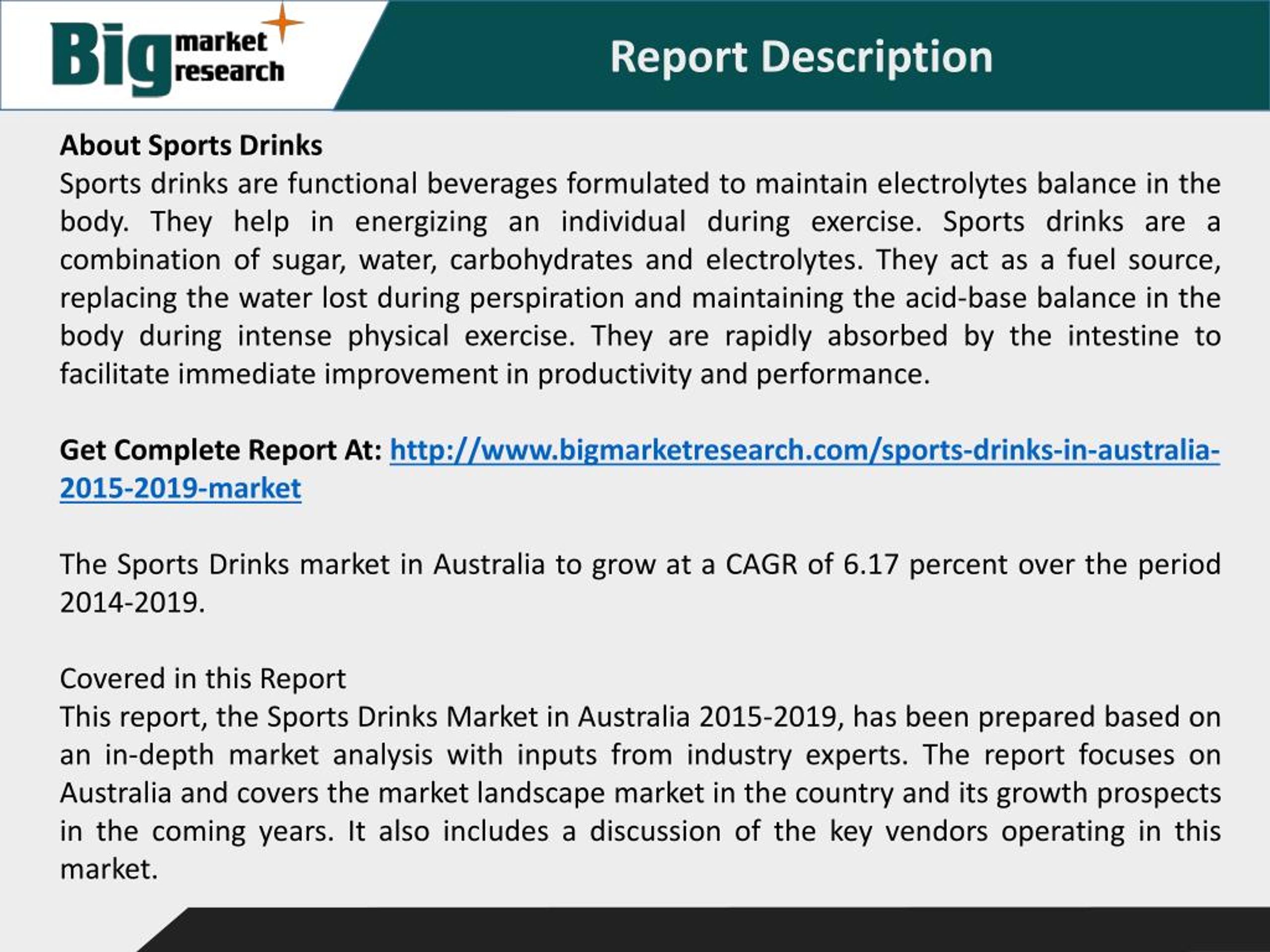 PPT Sports Drinks Market in Australia 20152019 PowerPoint