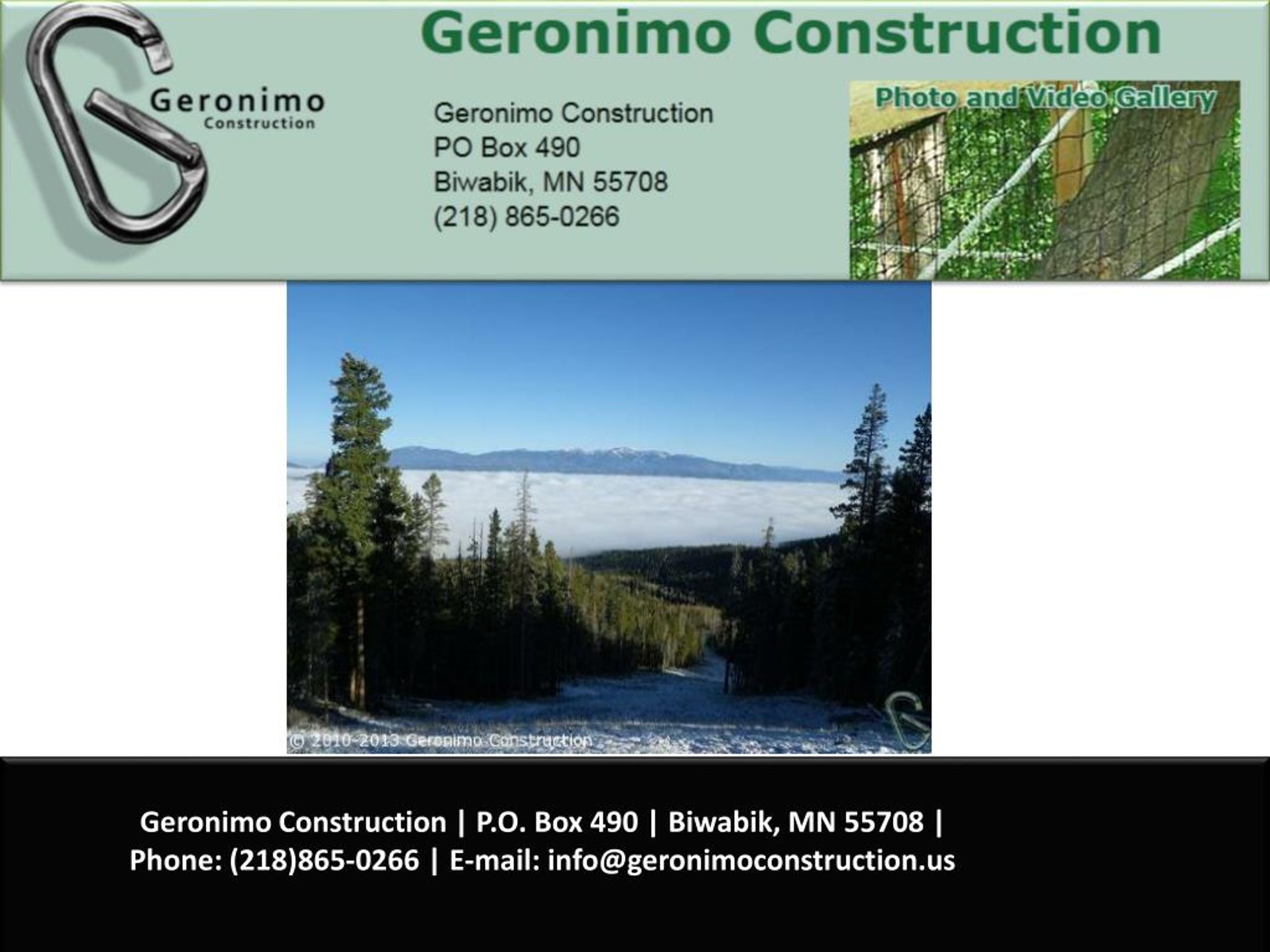 PPT Zip Line Tours Geronimo Construction PowerPoint Presentation