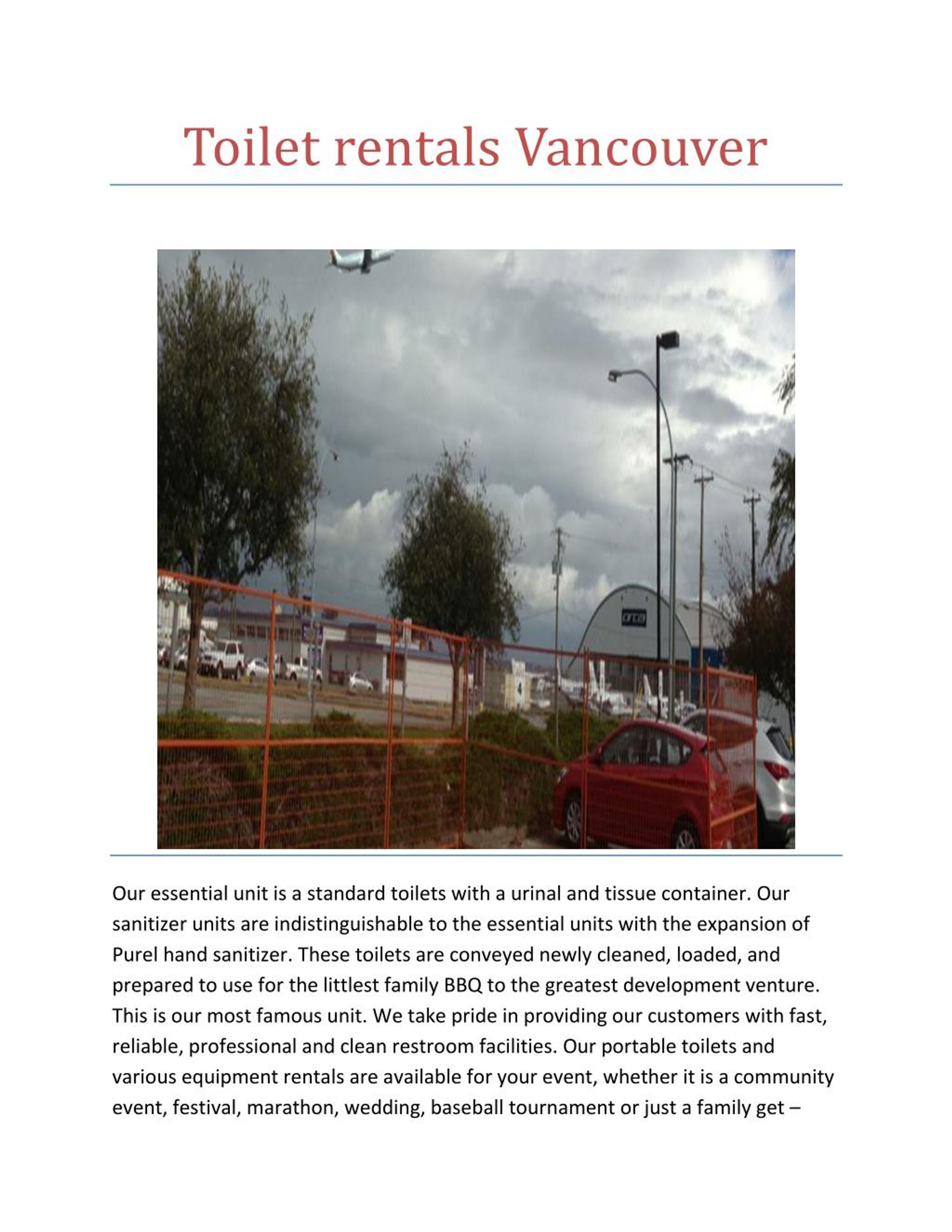 PPT Toilet rentals Vancouver PowerPoint Presentation, free download ID7166161