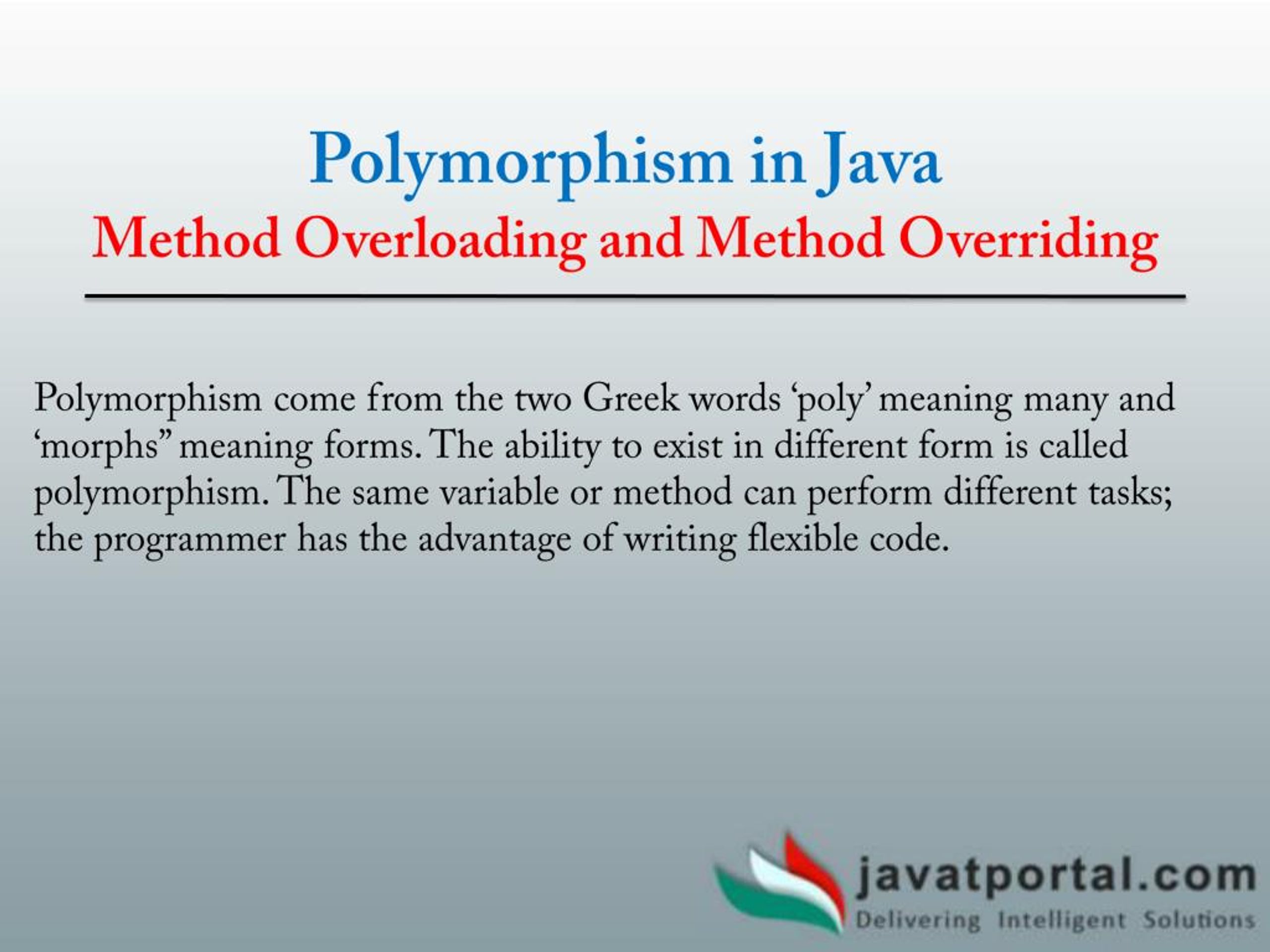 PPT Polymorphism in Java PowerPoint Presentation, free download ID