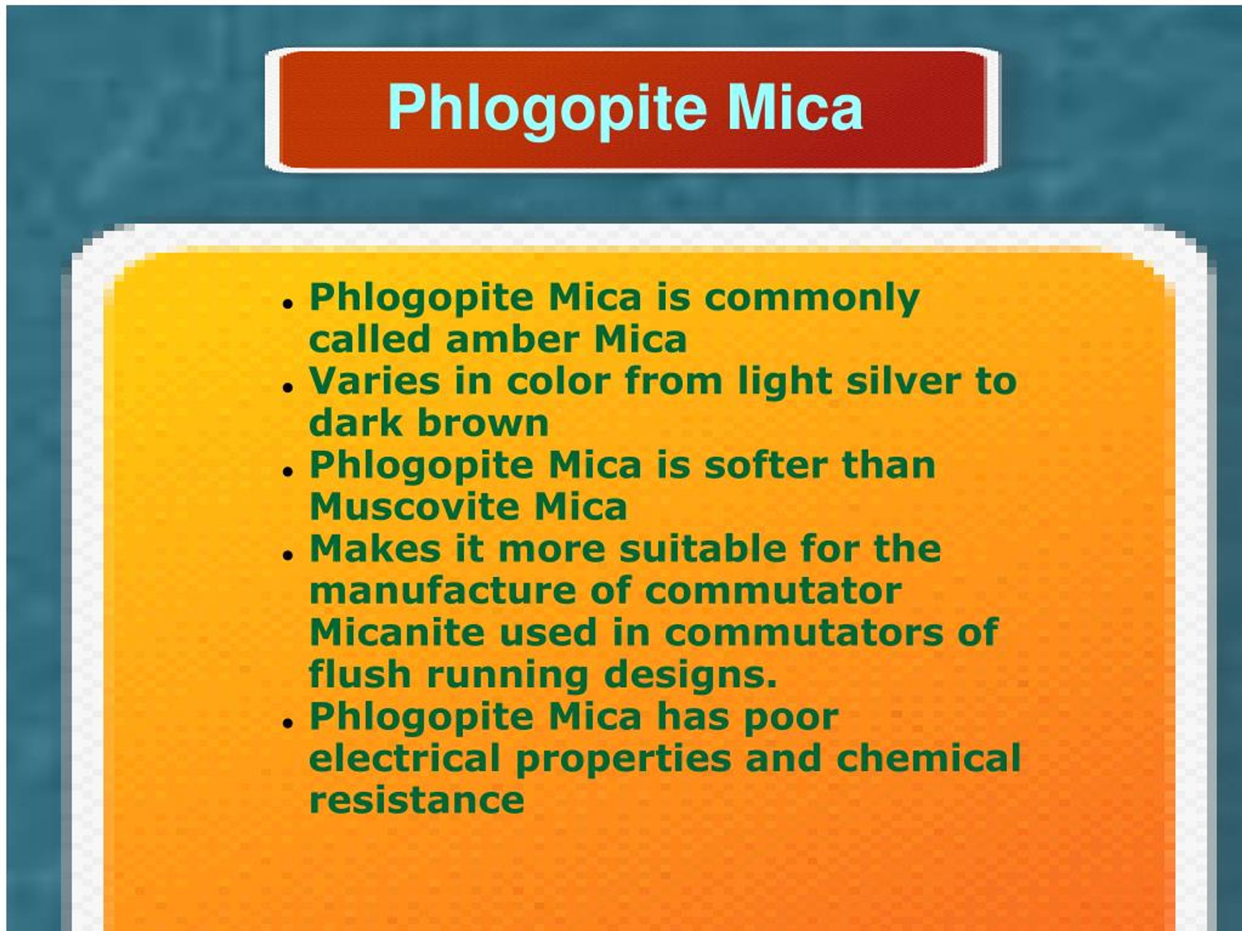 PPT Mica Manufacturing PowerPoint Presentation, free download ID