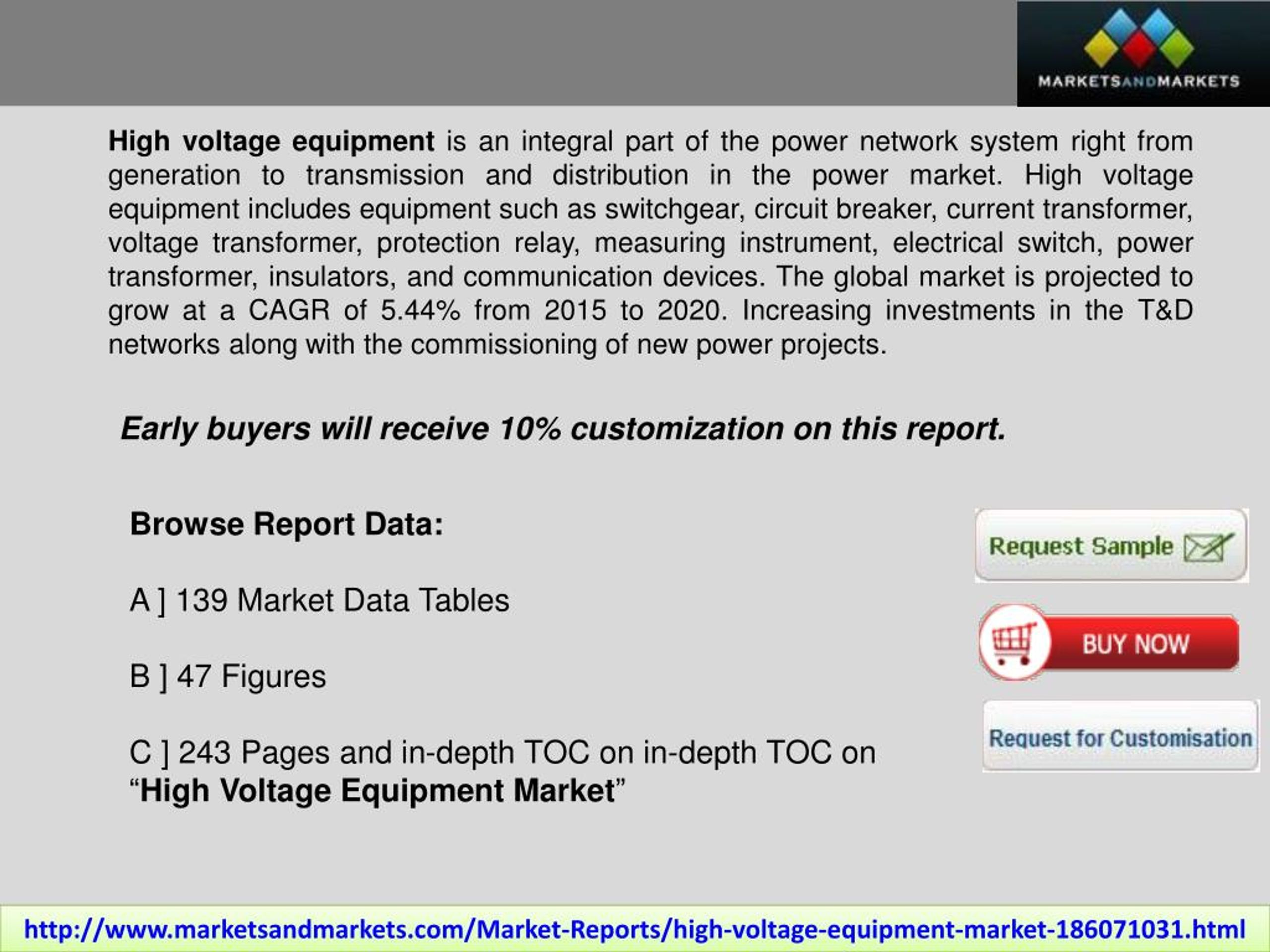 PPT High Voltage Equipment Market by Voltage, Equipment & Region