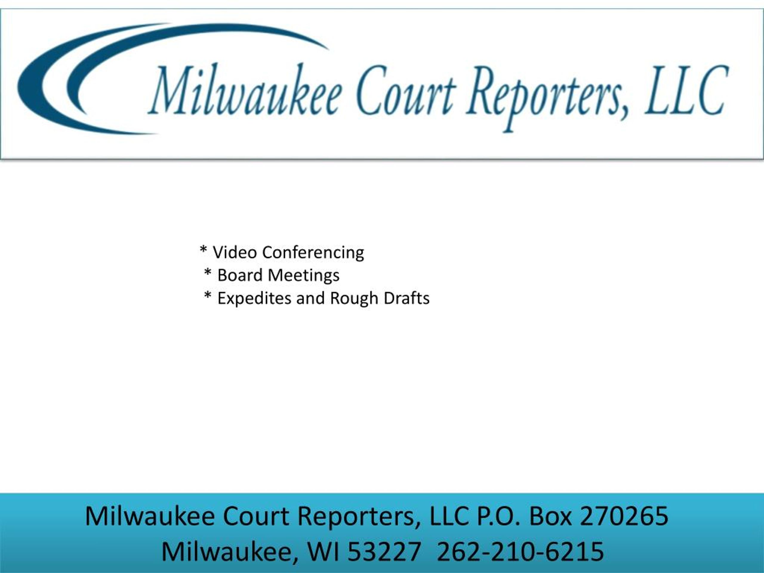 PPT Court reporting firm in milwaukee PowerPoint Presentation, free