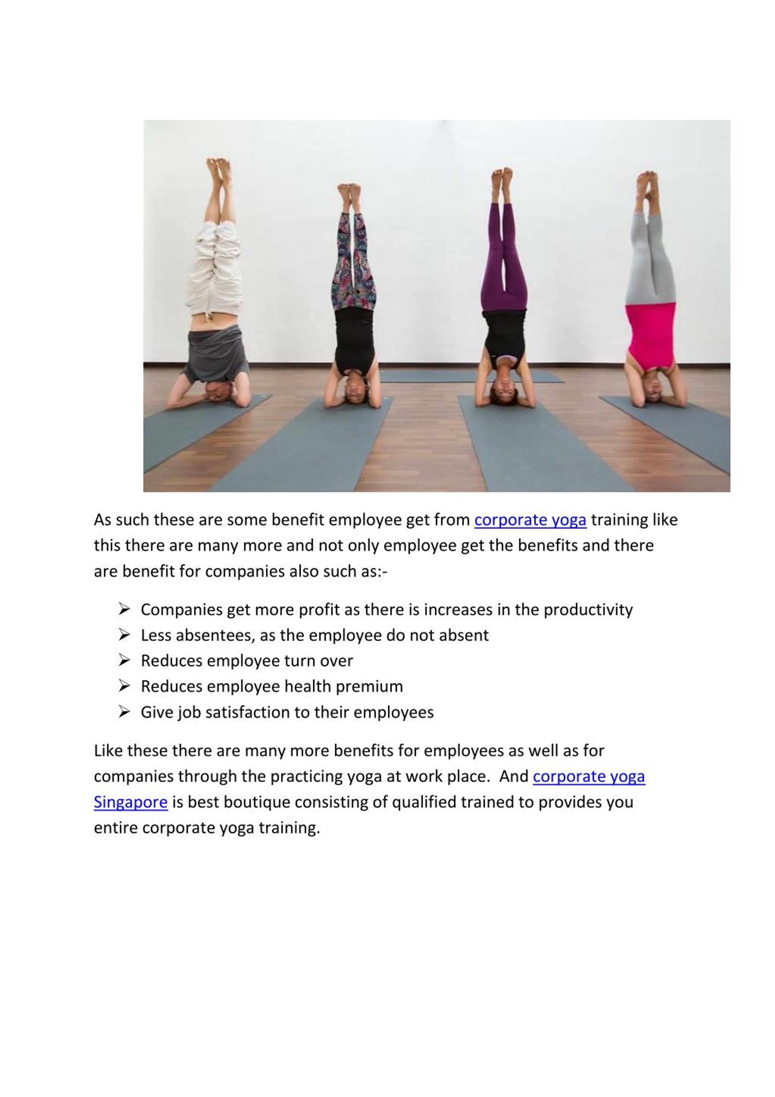 PPT corporate yoga provides yoga classes PowerPoint Presentation