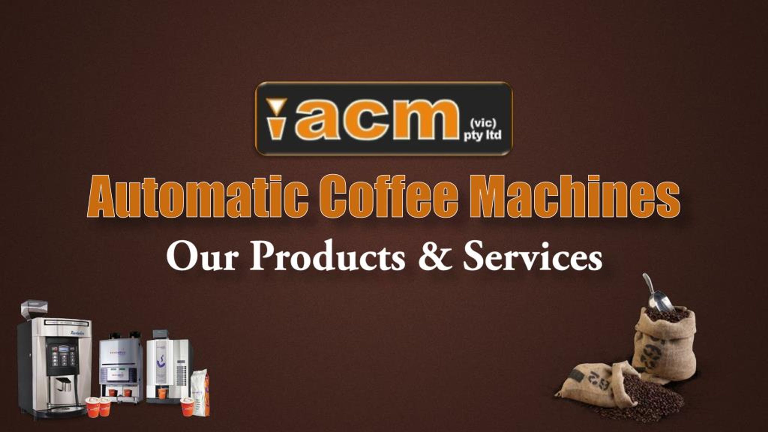 PPT Automatic Coffee MachinesOur Products & Services PowerPoint