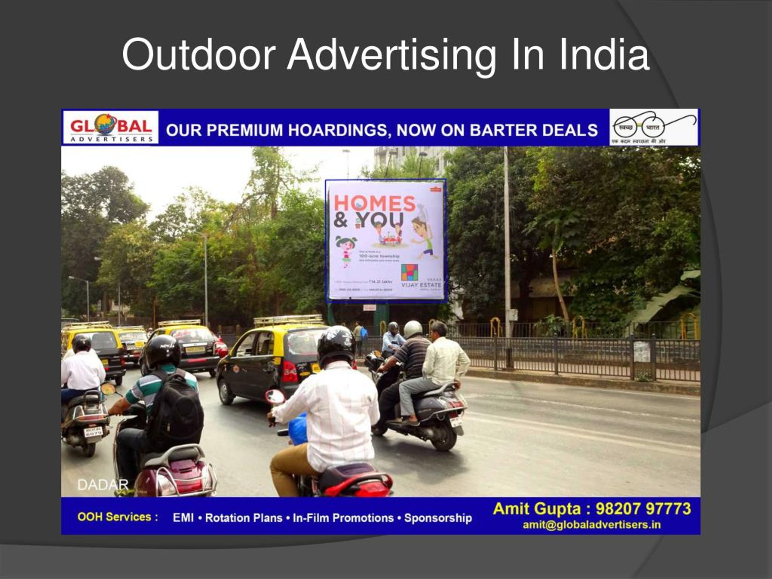PPT Outdoor Advertising In IndiaGlobal Advertisers PowerPoint