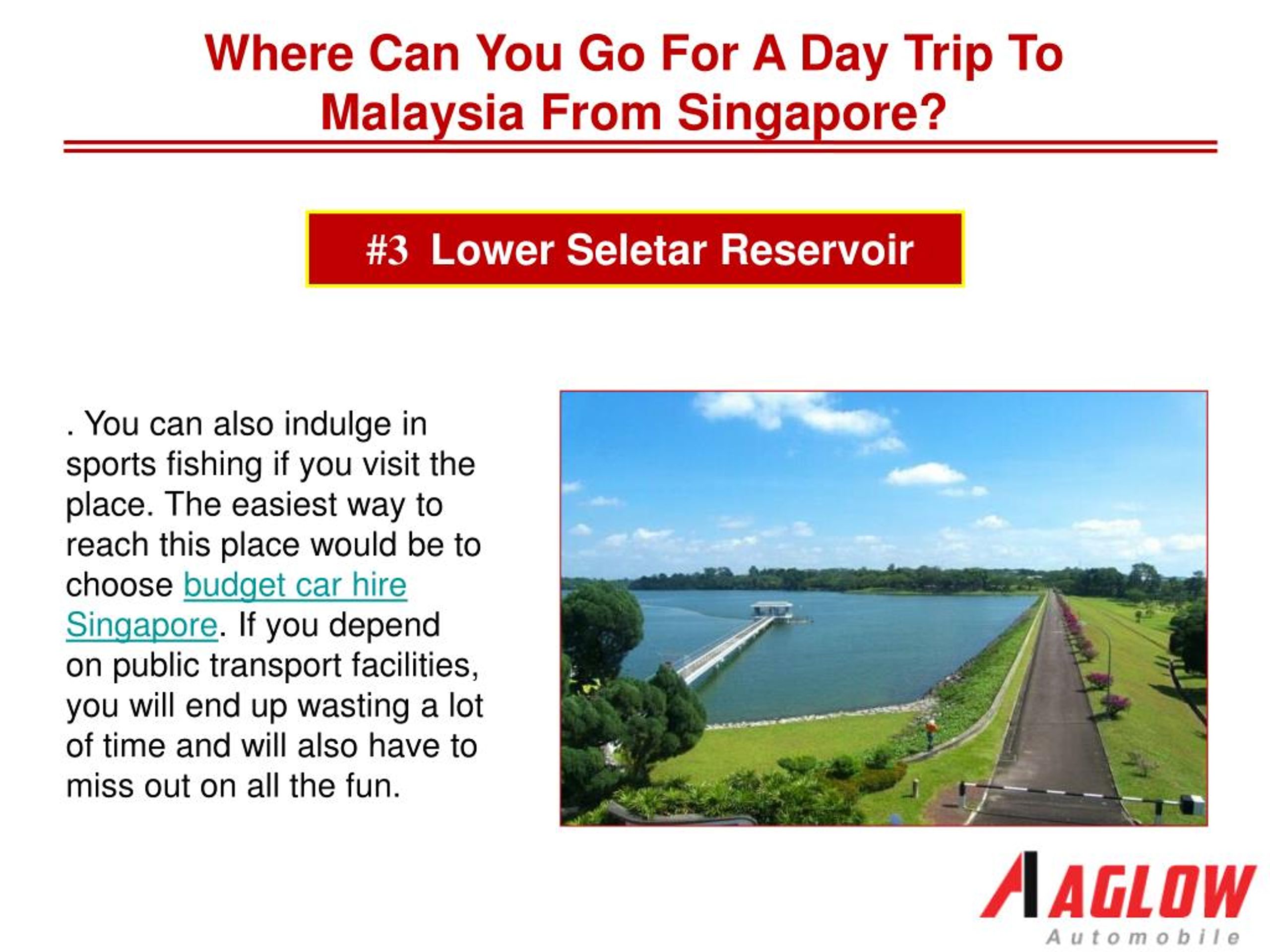 PPT 5 natural reservoirs to visit in Singapore PowerPoint