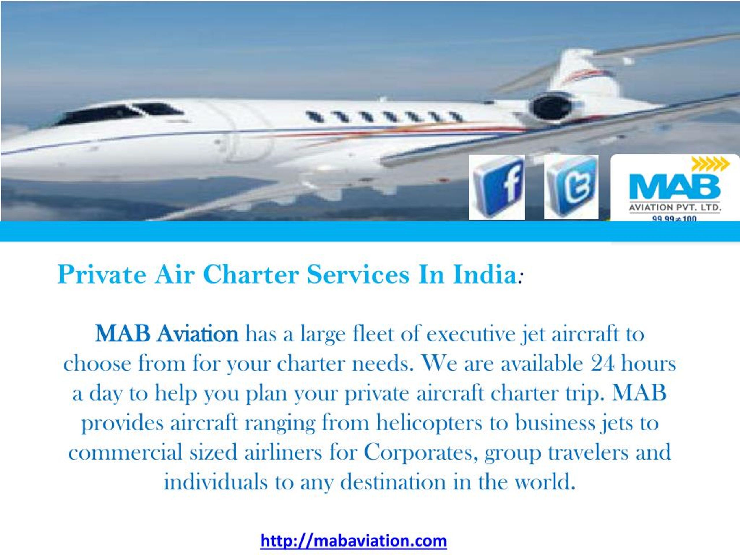 PPT Air Charter Services In India PowerPoint Presentation, free