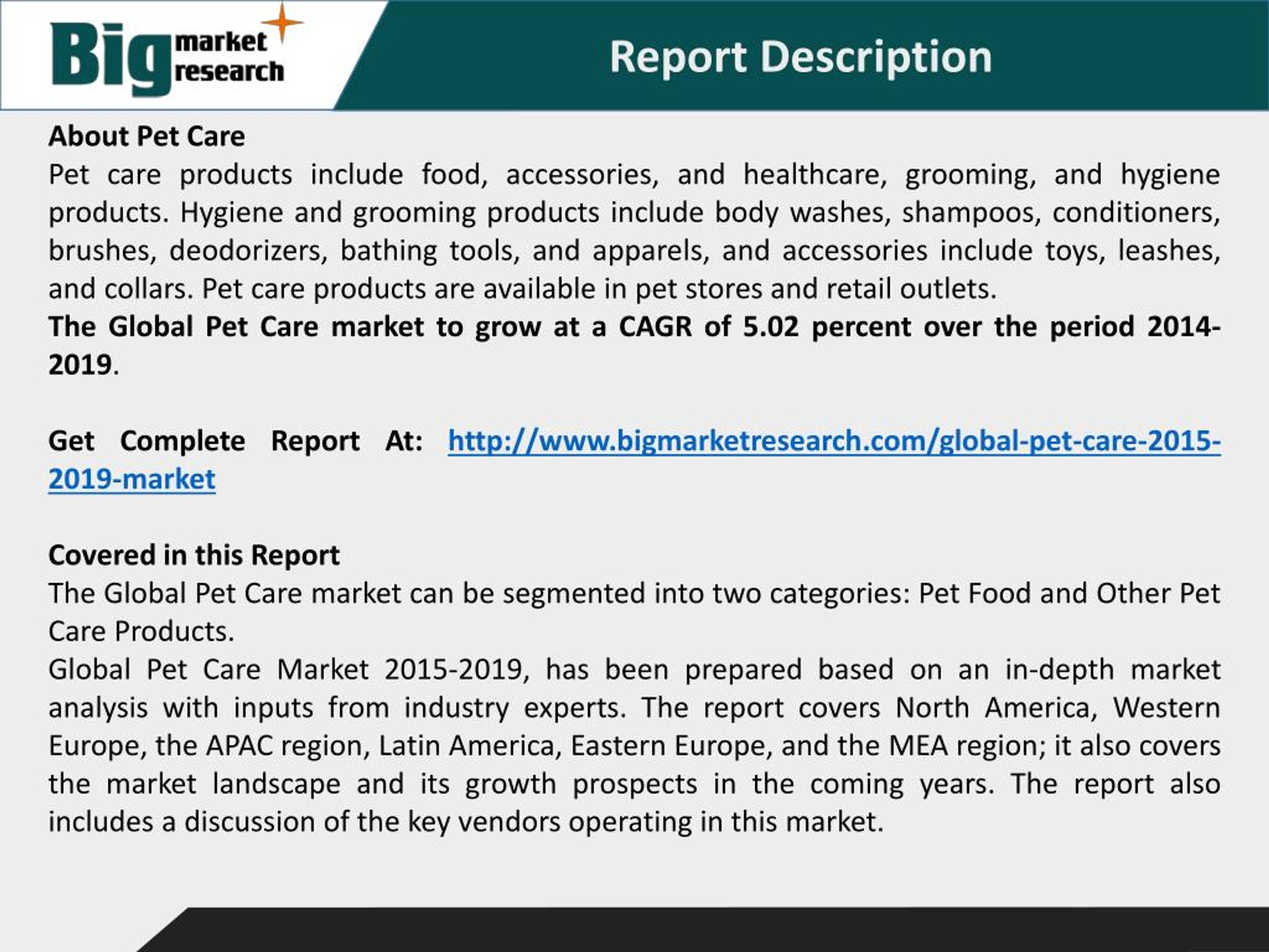 PPT Global Pet Care Market Size, Share, Trends PowerPoint Presentation ID7173384