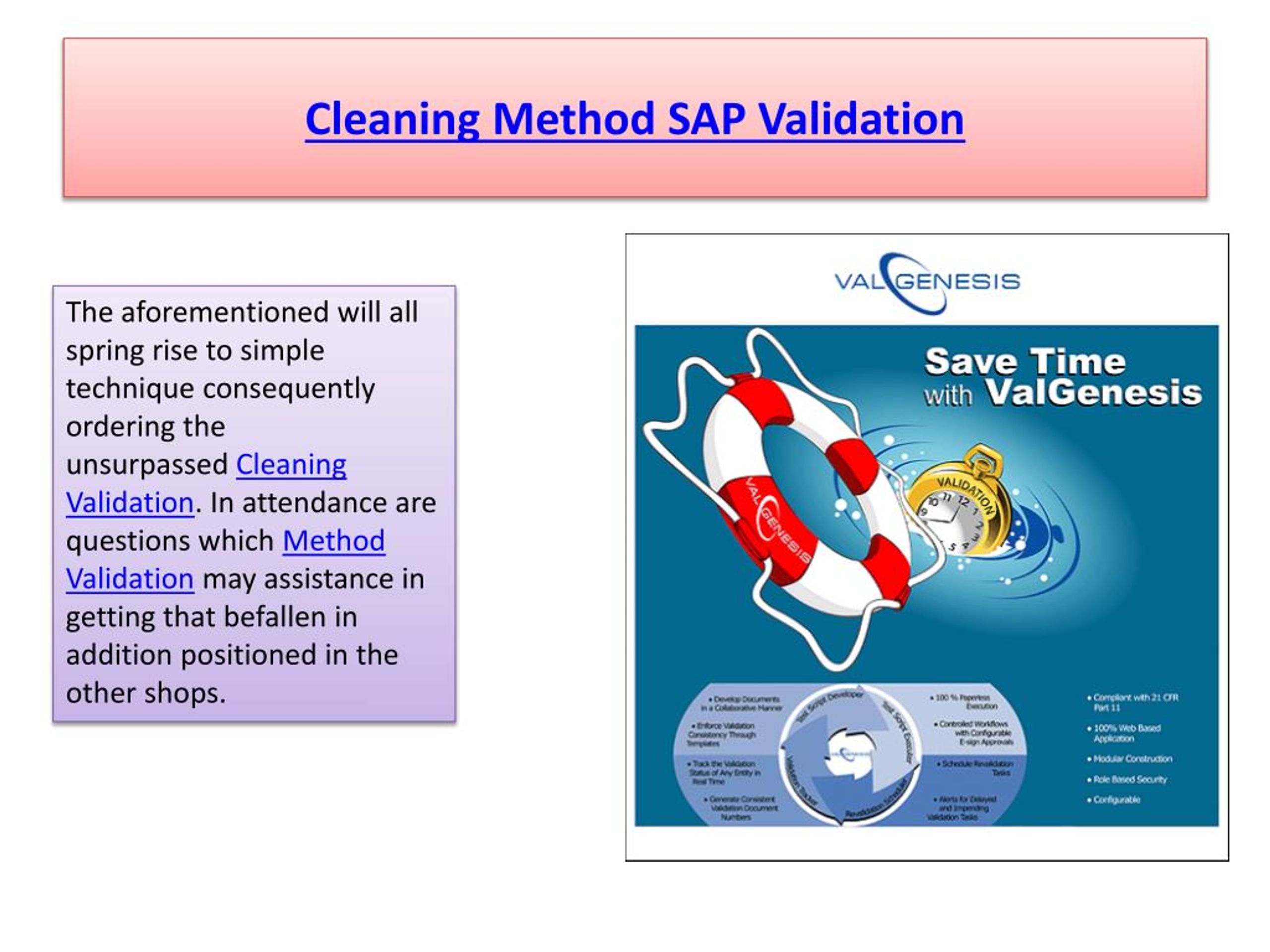 PPT FDA Process Cleaning Method SAP Validation PowerPoint
