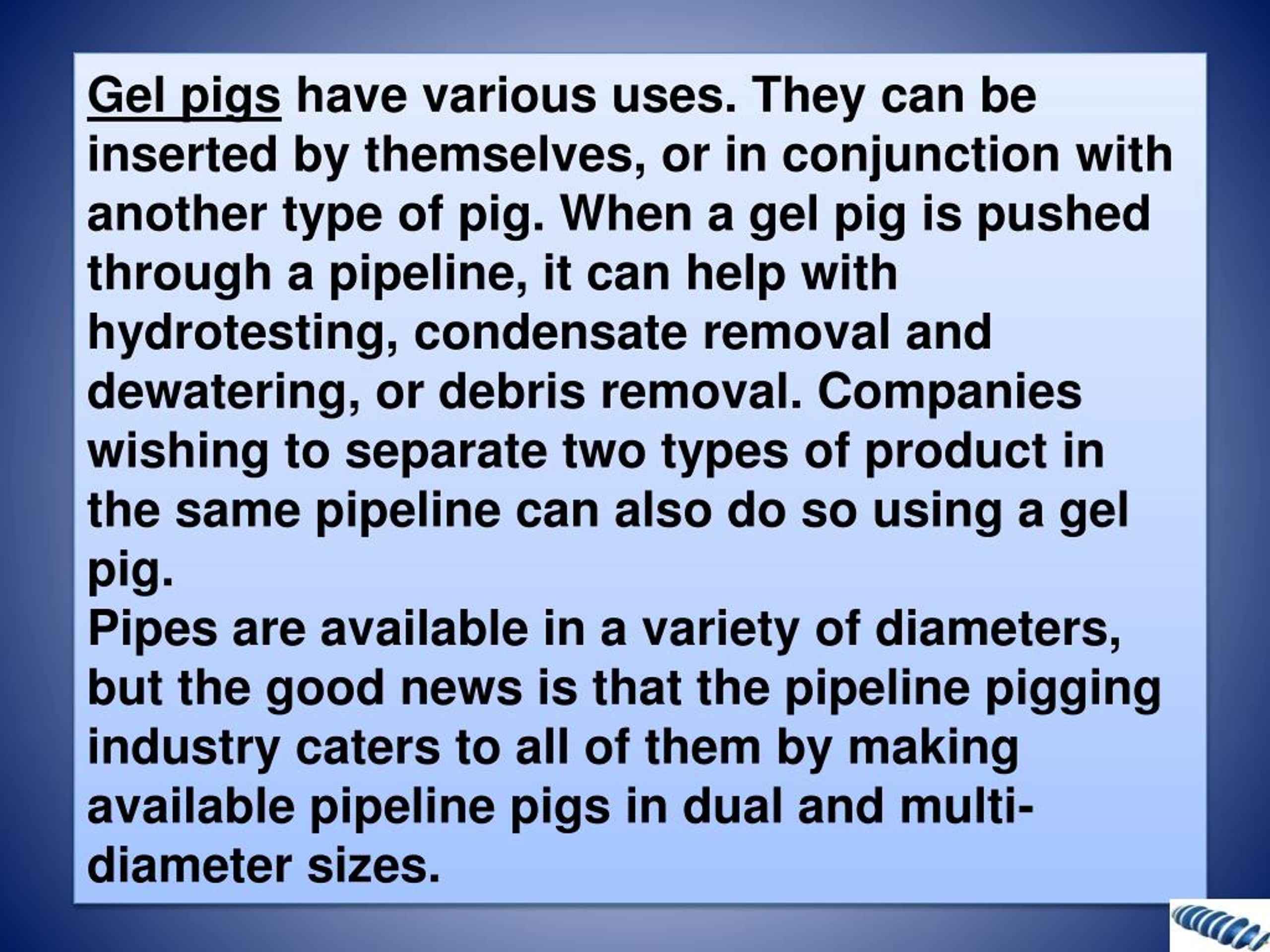 PPT Pipeline Pigging An Innovative Concept in Pipe Cleaning