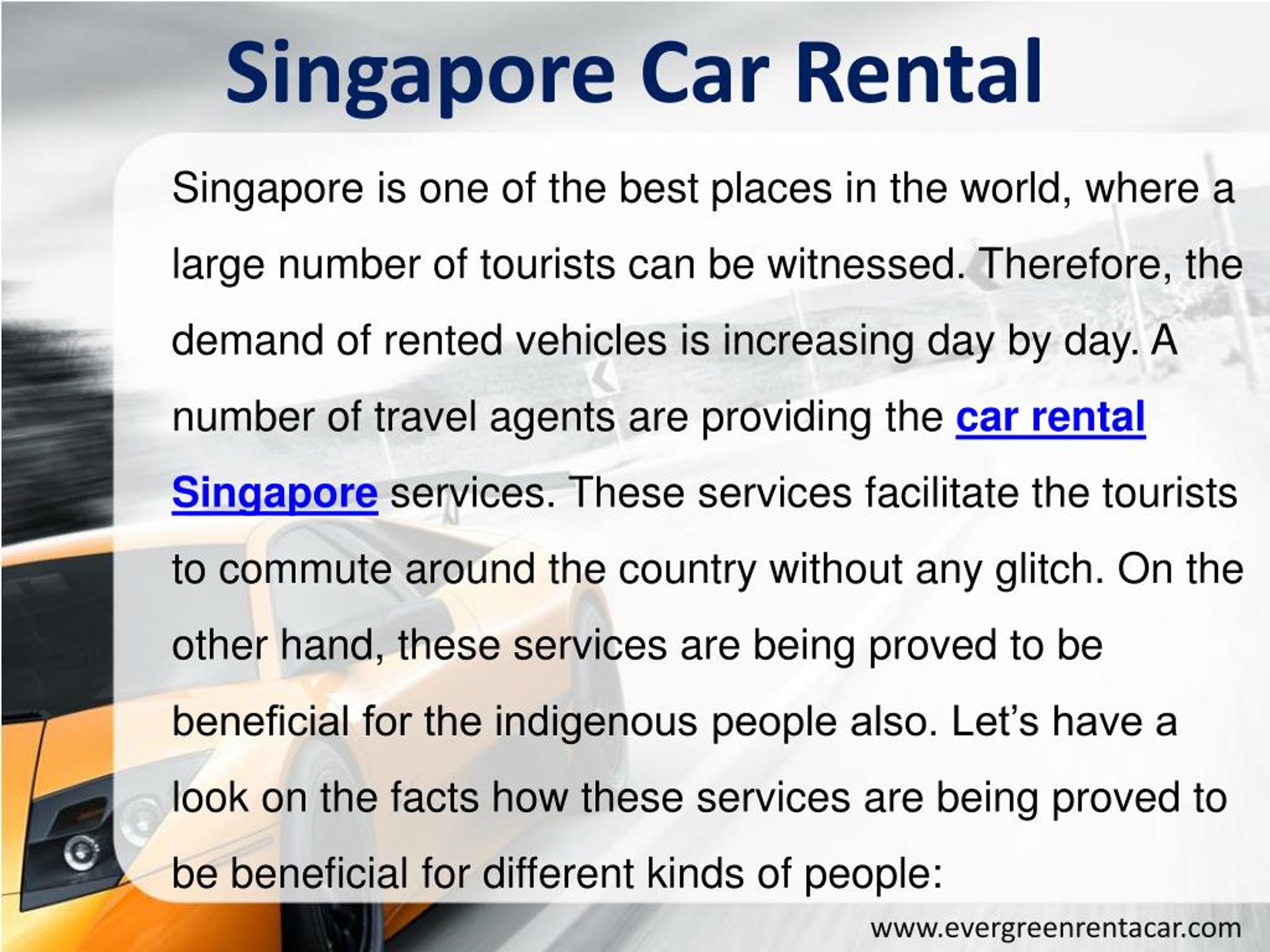PPT Car Rental Singapore Luxury Car Rental Singapore PowerPoint