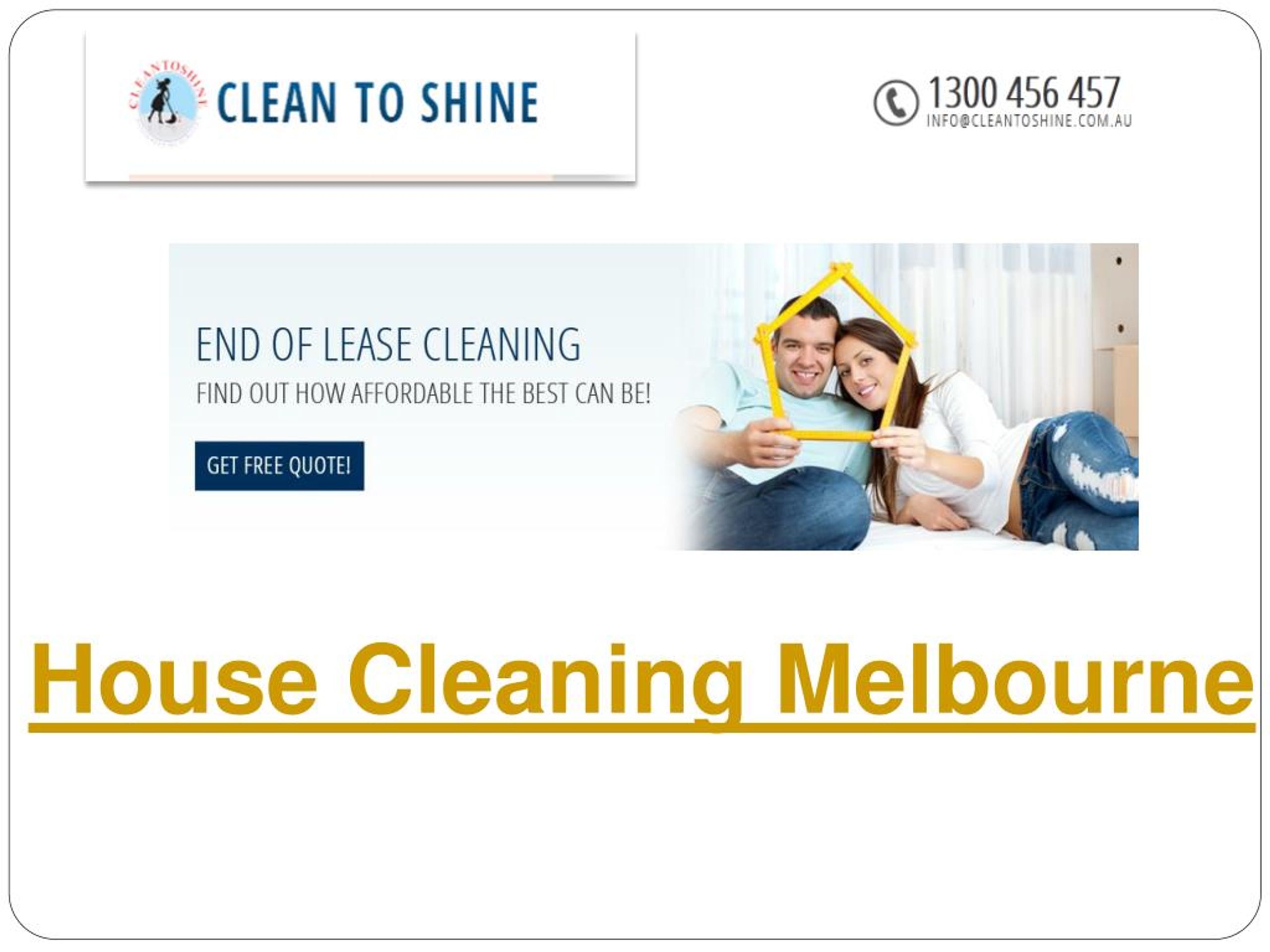 PPT House Cleaning Melbourne PowerPoint Presentation, free download