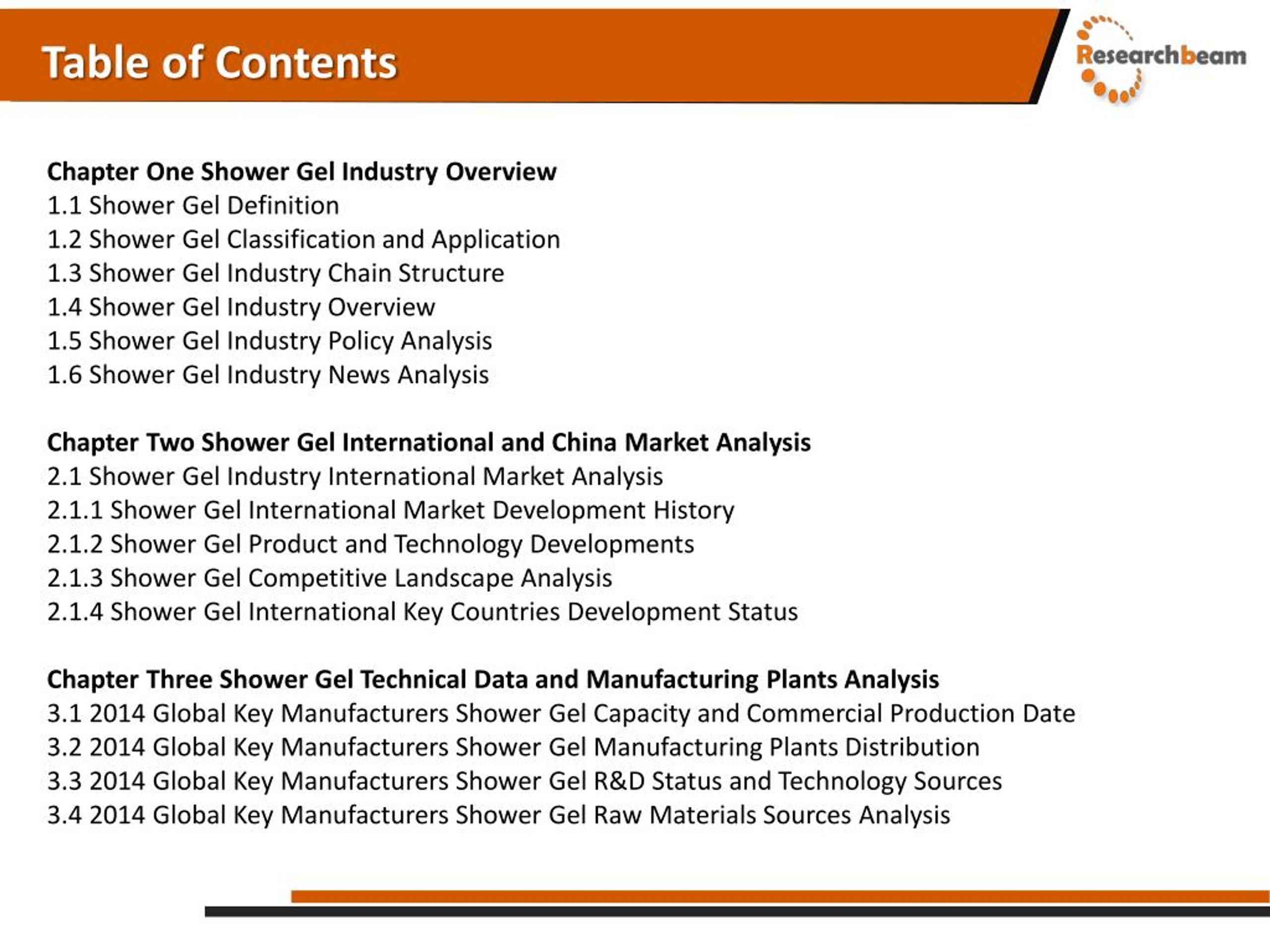 PPT 2015 Global Shower Gel Market Growth, Trends, Aanlysis, Forecast, Industry, Landscape