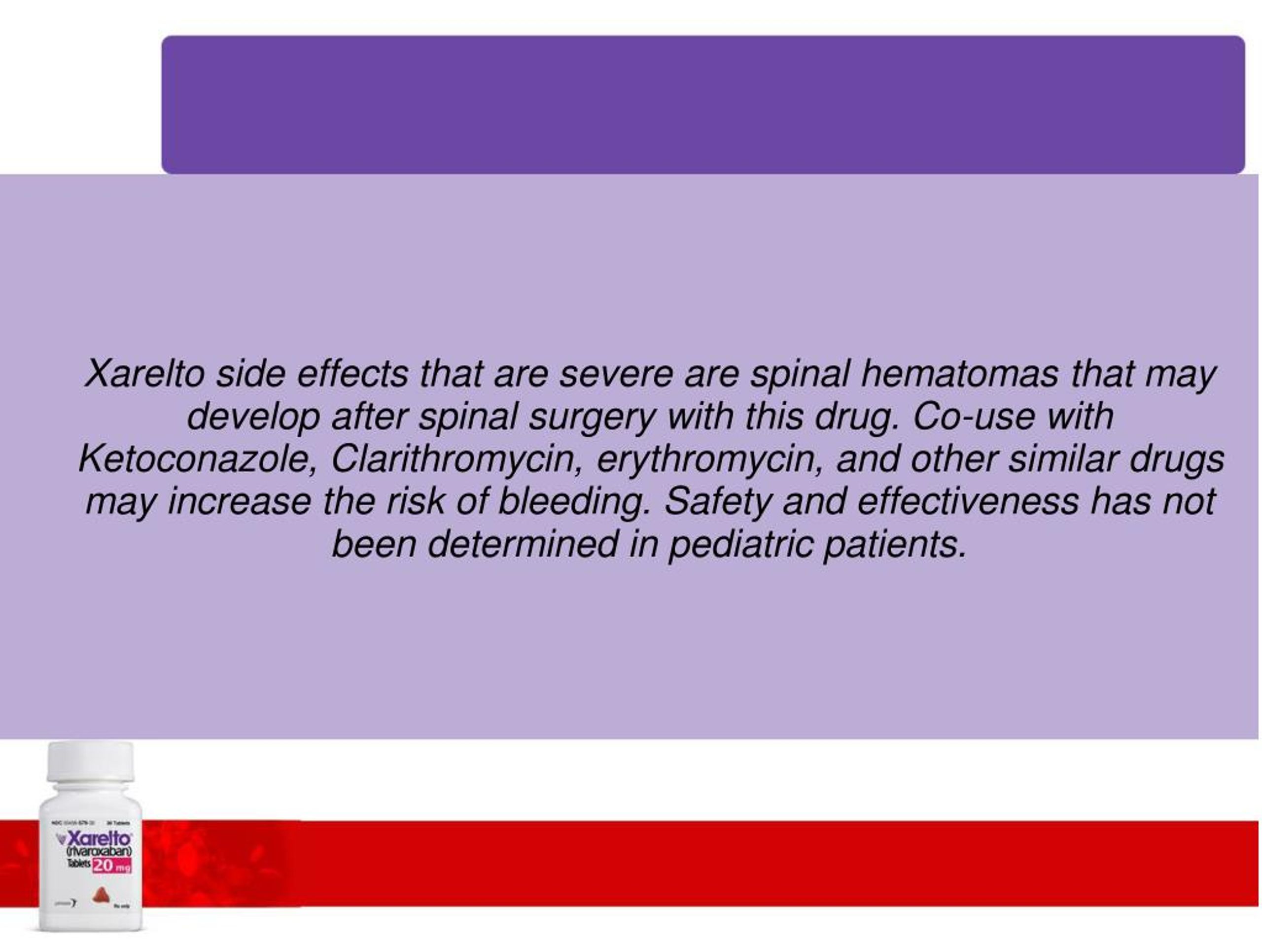 PPT Xarelto Medication Side Effects PowerPoint Presentation, free