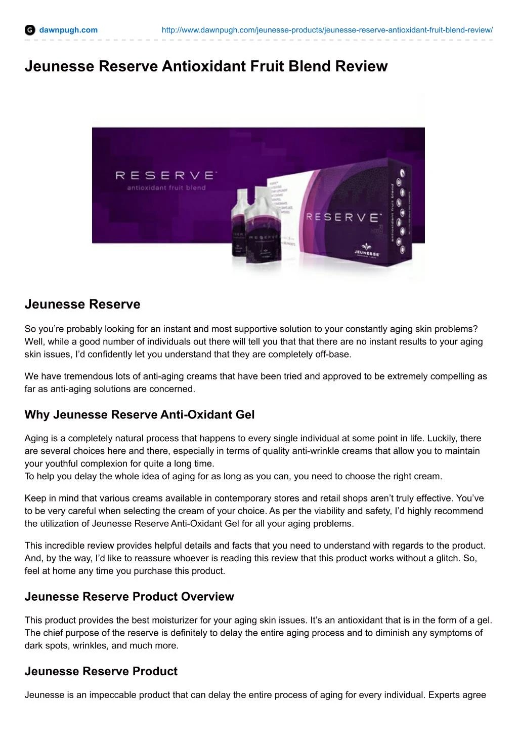 PPT Jeunesse Reserve Antioxidant Fruit PowerPoint Presentation, free