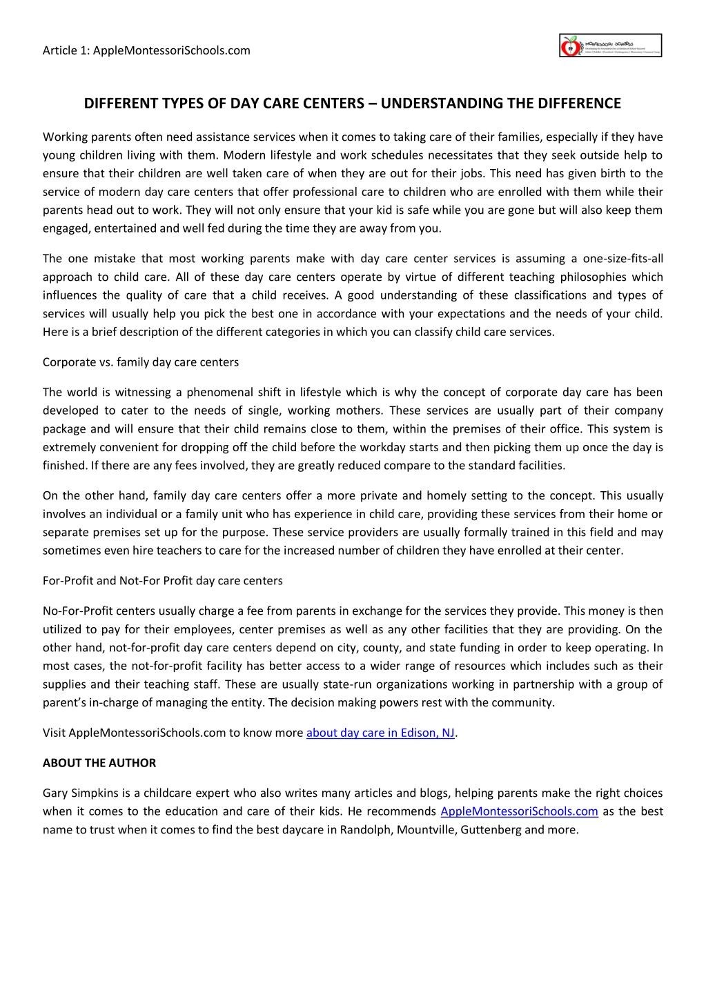 PPT Different Types of Day Care Centers Understanding the